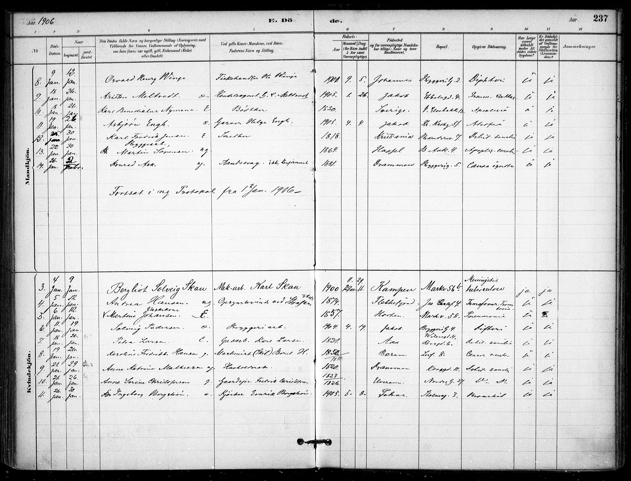 Jakob prestekontor Kirkebøker, AV/SAO-A-10850/F/Fa/L0007: Parish register (official) no. 7, 1880-1905, p. 237