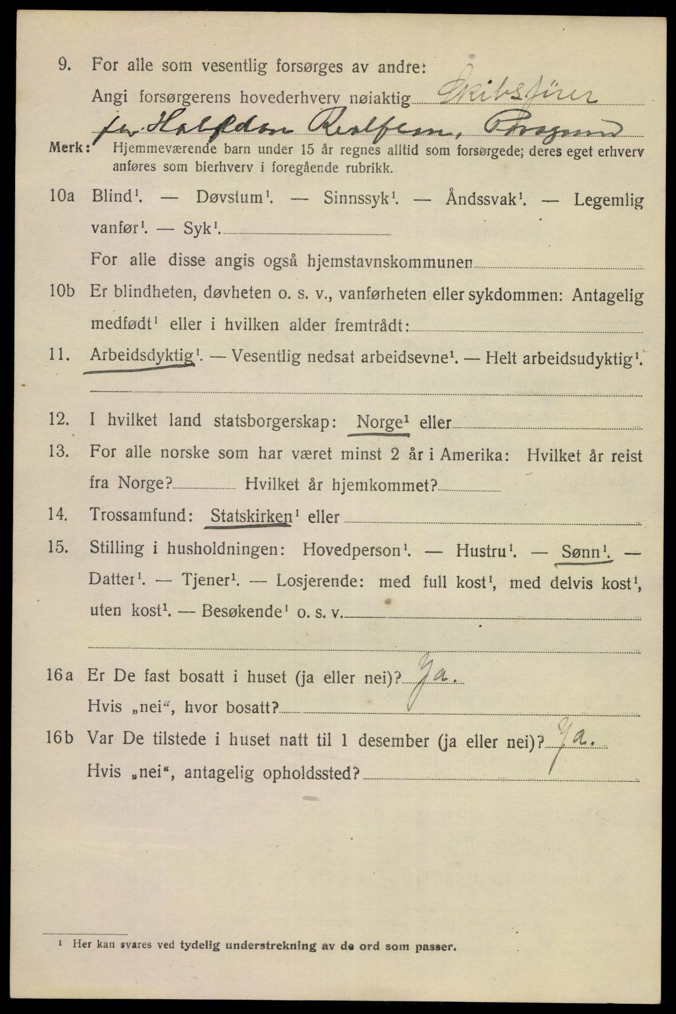 SAKO, 1920 census for Porsgrunn, 1920, p. 7144