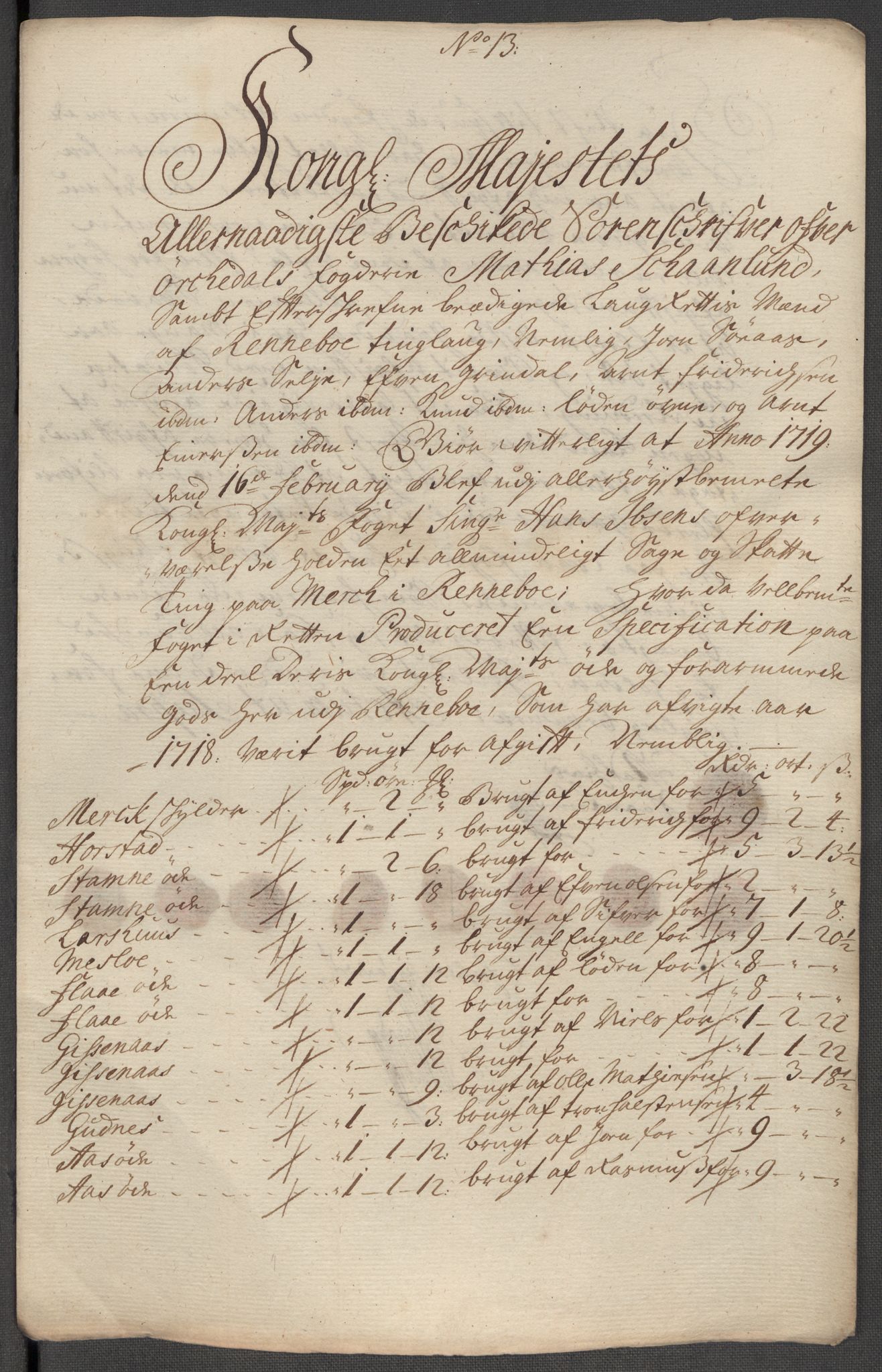 Rentekammeret inntil 1814, Reviderte regnskaper, Fogderegnskap, AV/RA-EA-4092/R60/L3972: Fogderegnskap Orkdal og Gauldal, 1718, p. 231