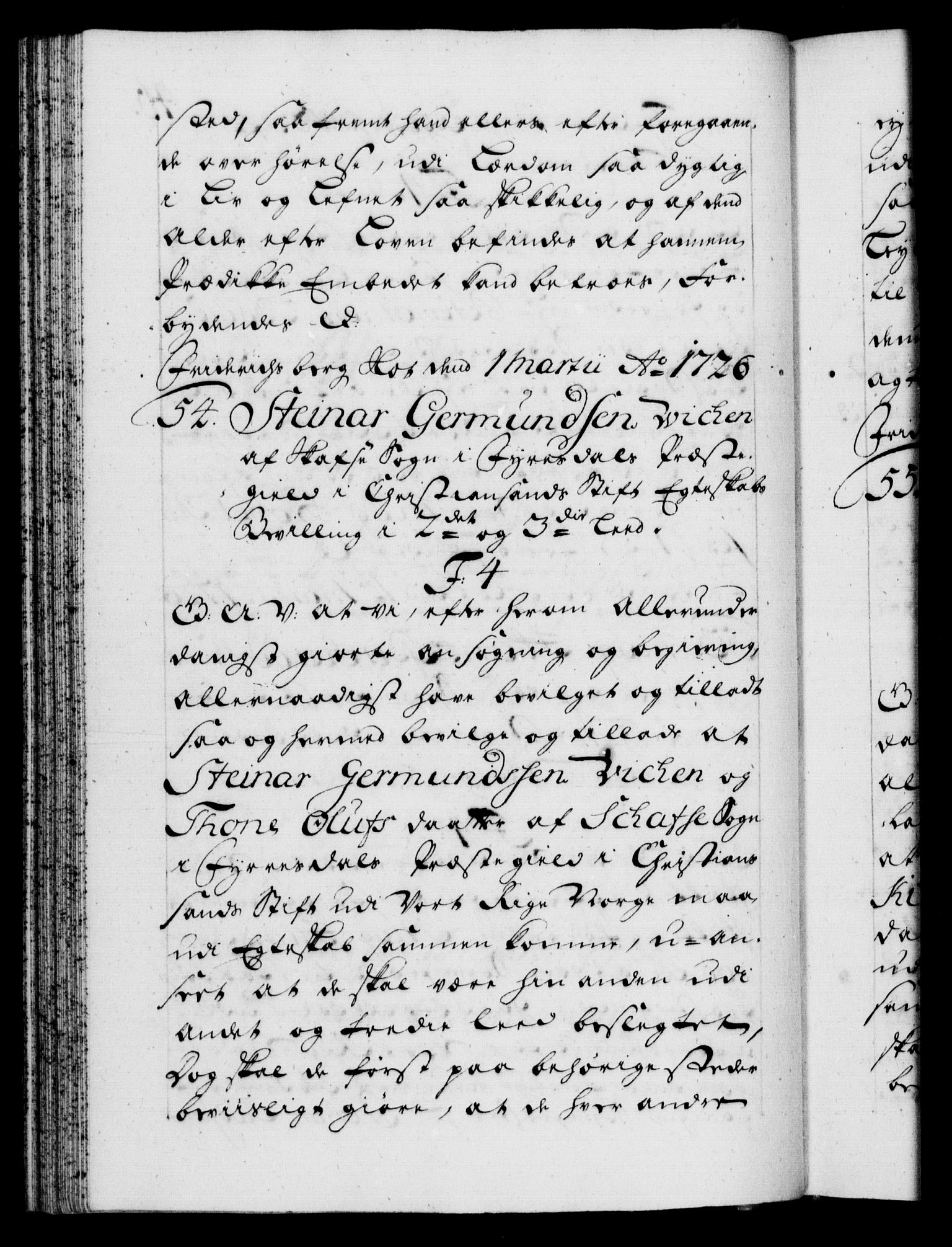 Danske Kanselli 1572-1799, RA/EA-3023/F/Fc/Fca/Fcaa/L0025: Norske registre, 1726-1728, p. 46b