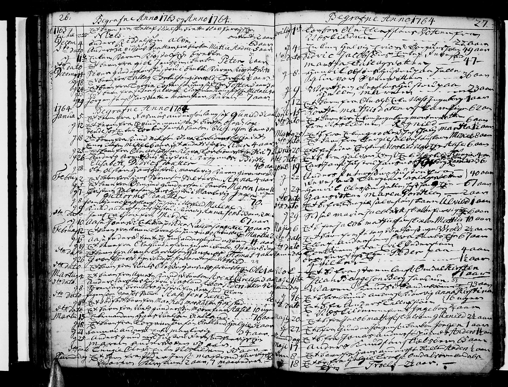 Tromøy sokneprestkontor, AV/SAK-1111-0041/F/Fa/L0001: Parish register (official) no. A 1, 1747-1793, p. 26-27