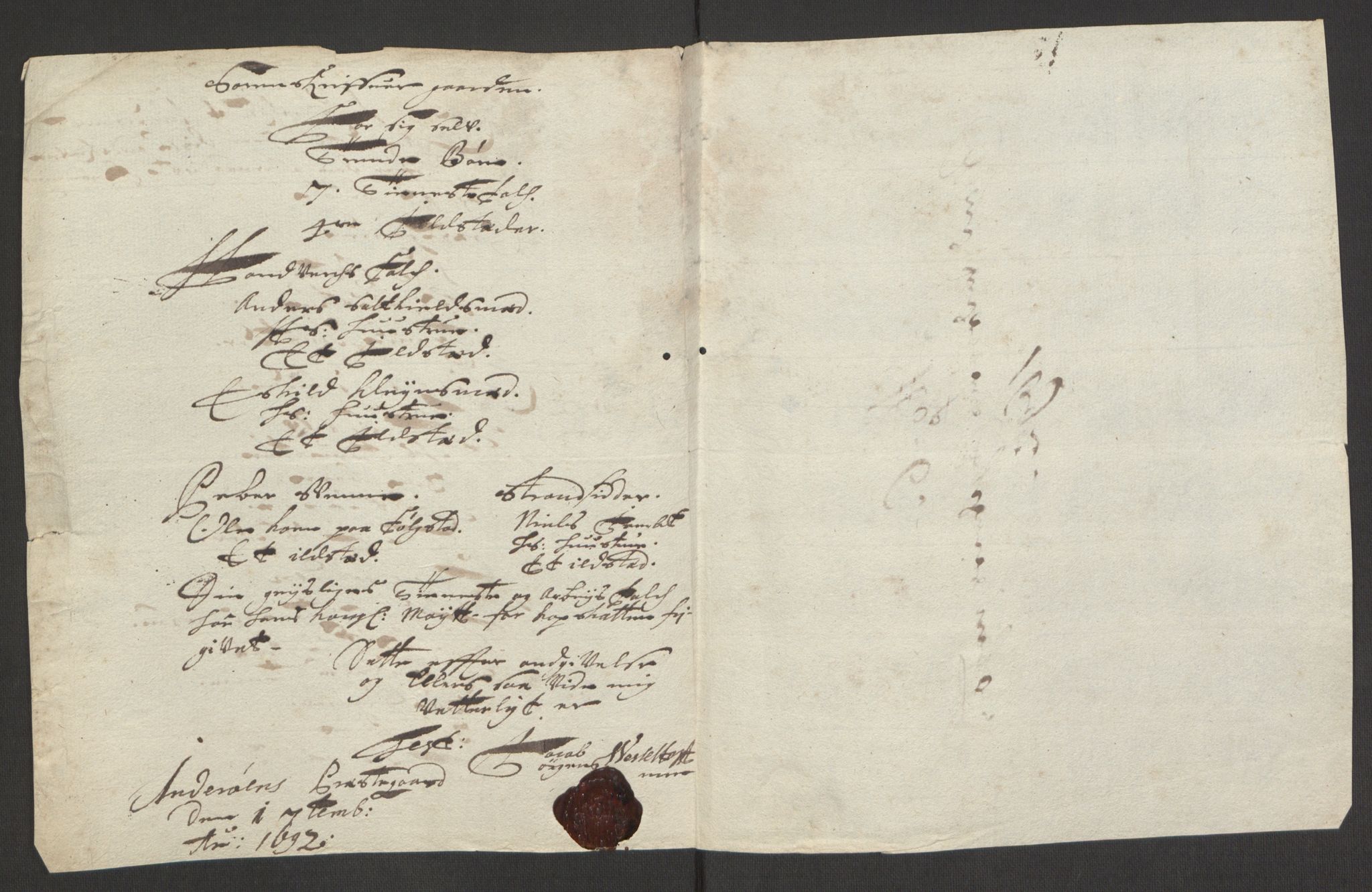 Rentekammeret inntil 1814, Reviderte regnskaper, Fogderegnskap, RA/EA-4092/R63/L4308: Fogderegnskap Inderøy, 1692-1694, p. 151