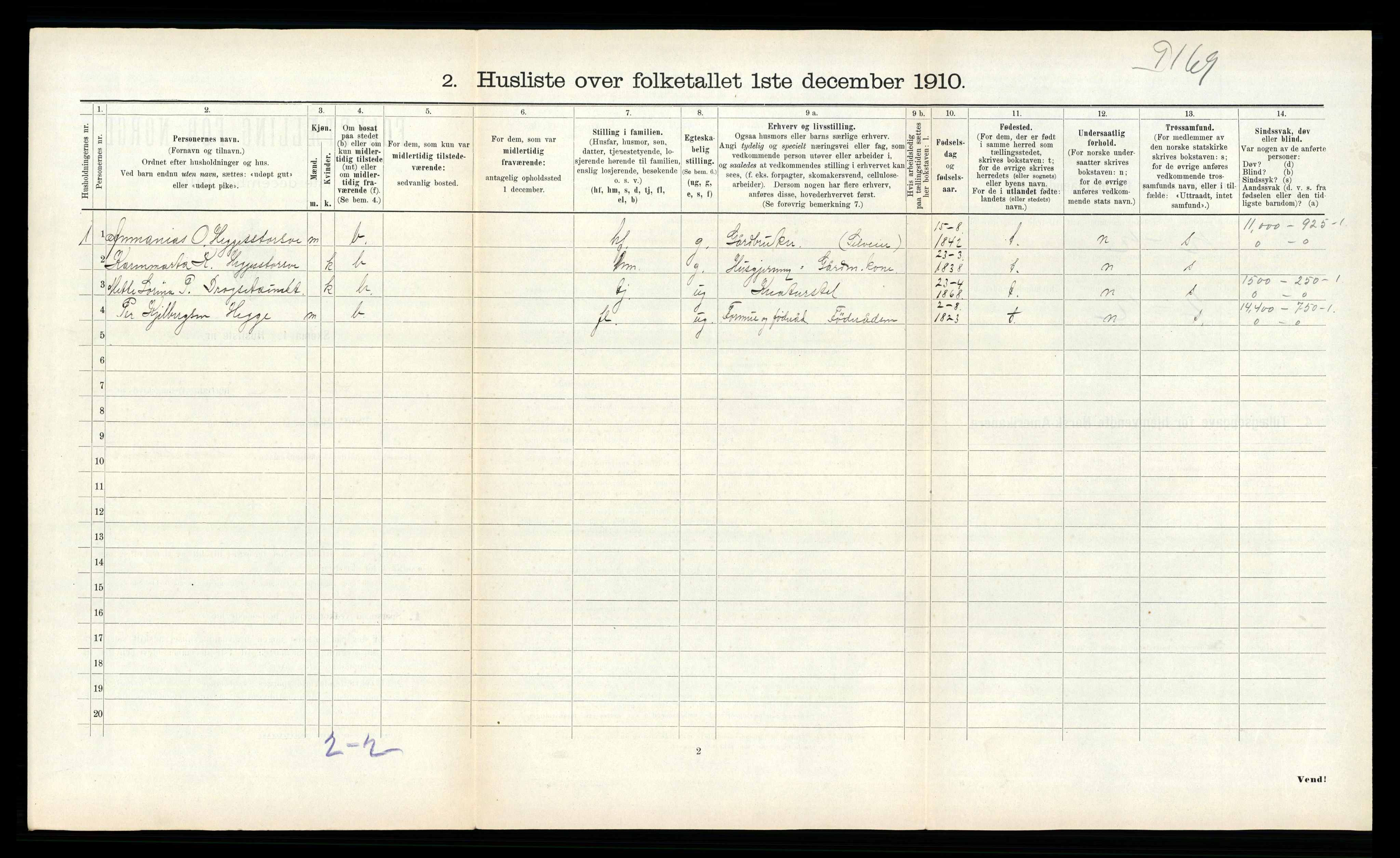 RA, 1910 census for Skatval, 1910, p. 379