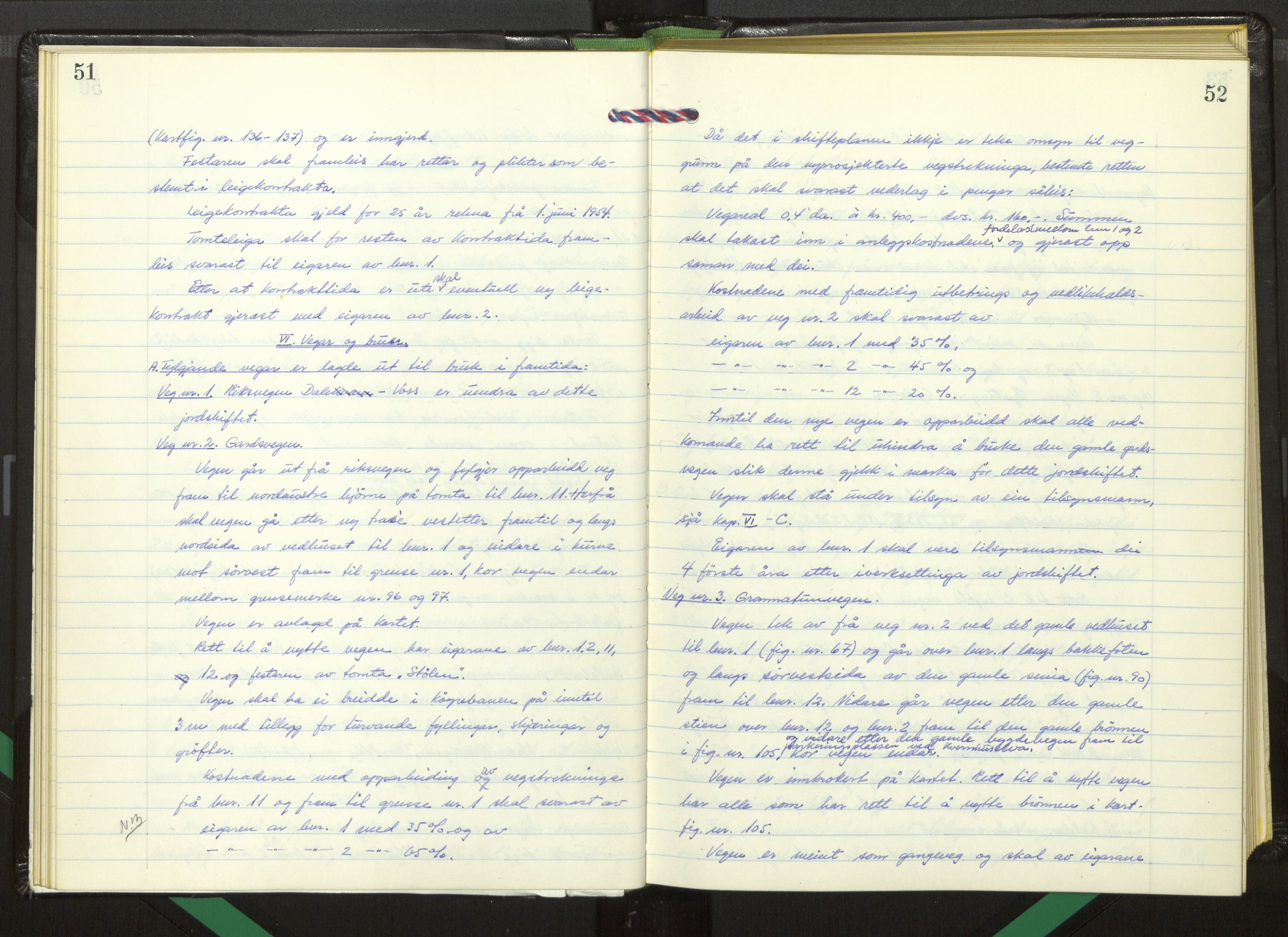 Hordaland jordskiftedøme - I Nordhordland jordskiftedistrikt, AV/SAB-A-6801/A/Aa/L0062: Forhandlingsprotokoll, 1975-1980, p. 51-52