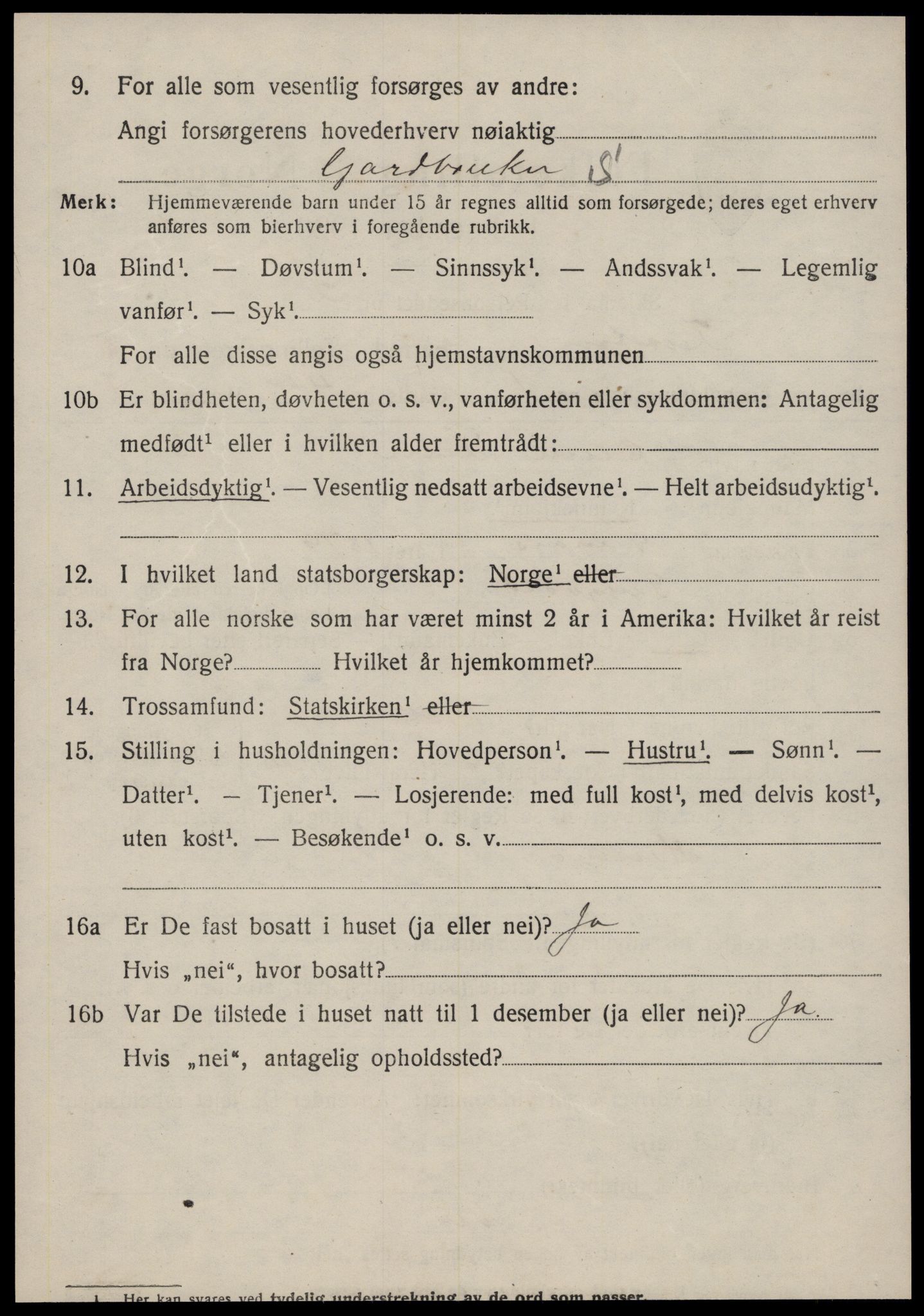 SAT, 1920 census for Tustna, 1920, p. 3570