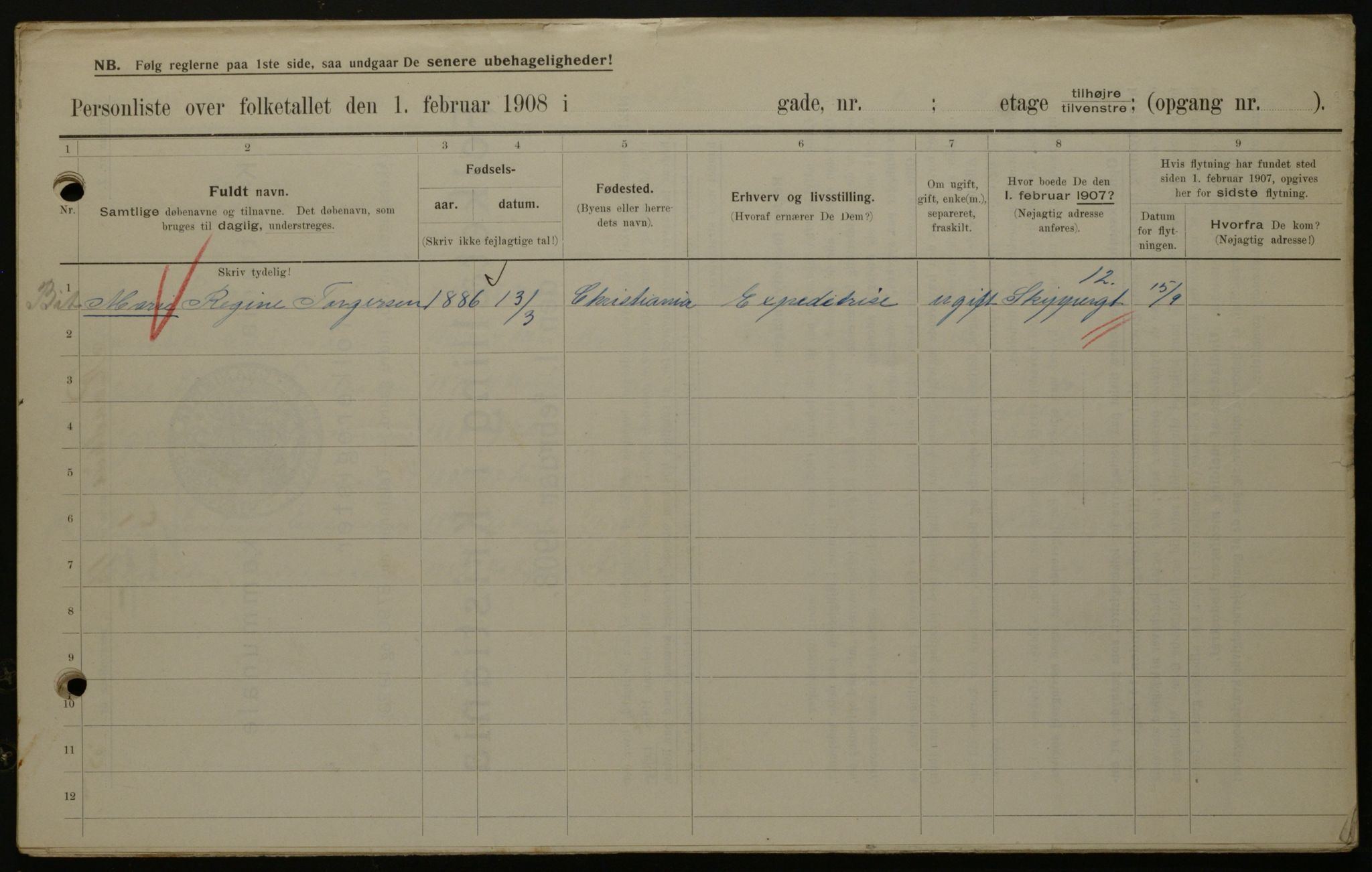 OBA, Municipal Census 1908 for Kristiania, 1908, p. 77546