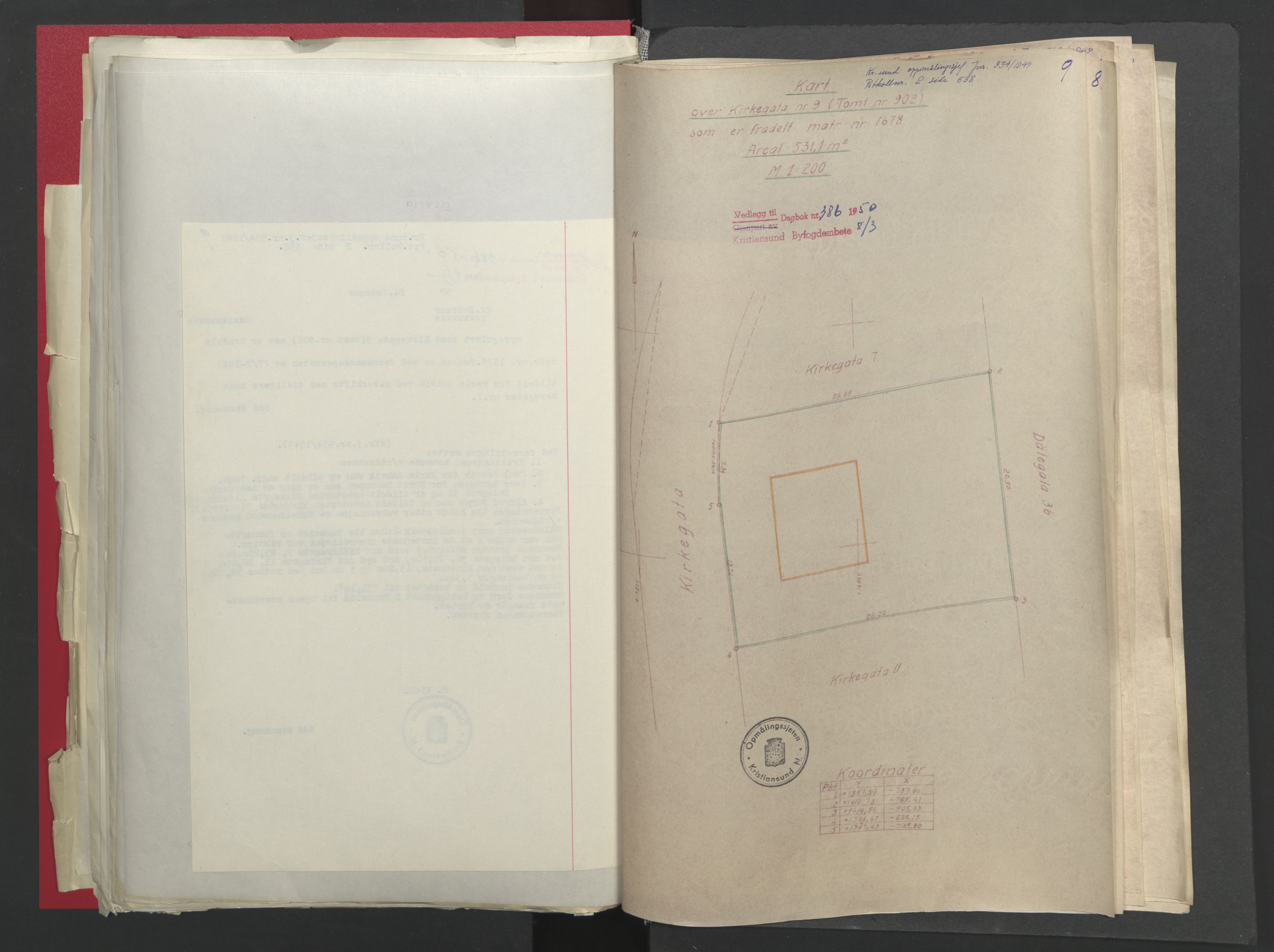Kristiansund byfogd, AV/SAT-A-4587/A/27: Mortgage book no. 48, 1950-1950, Diary no: : 386/1950