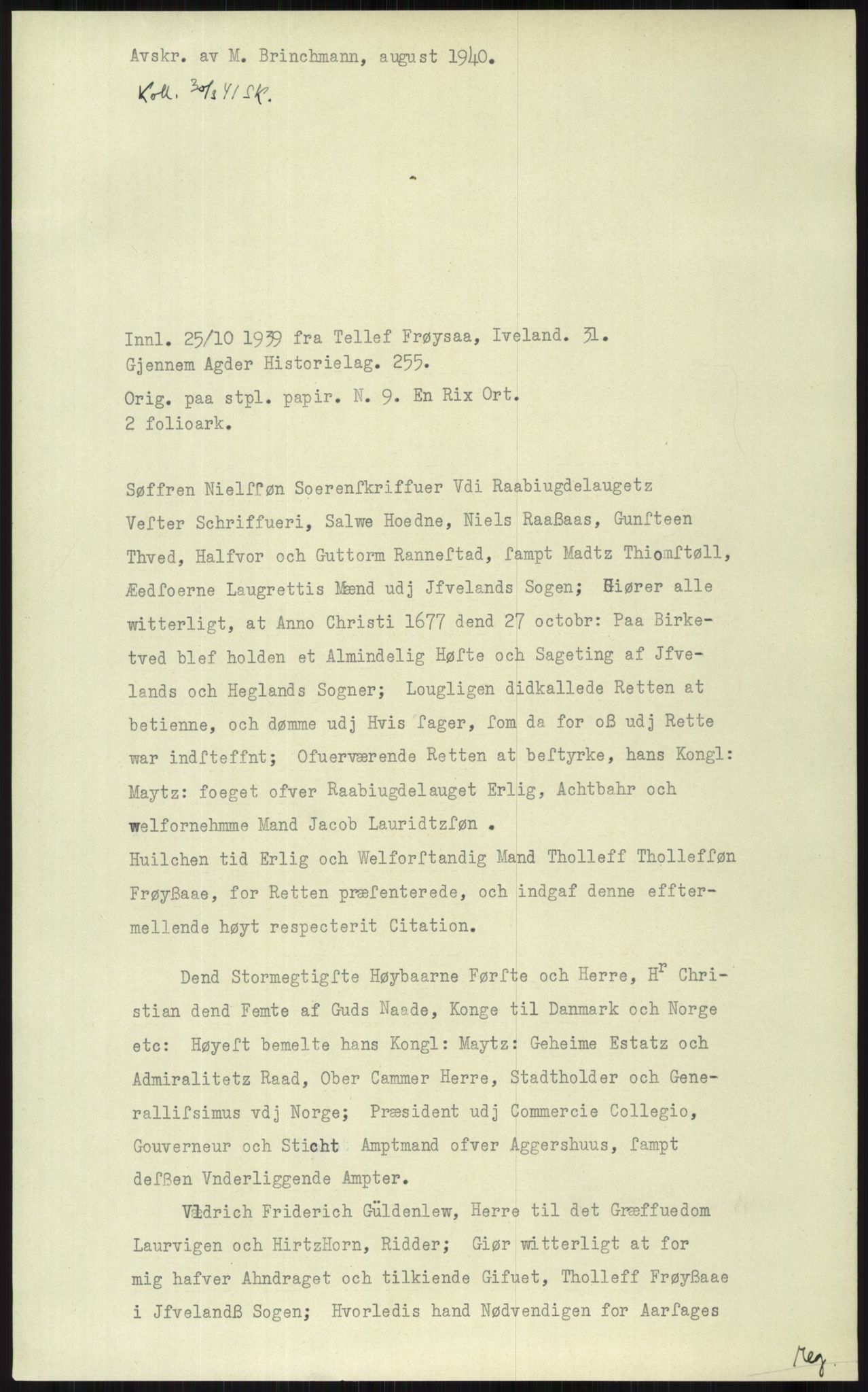 Samlinger til kildeutgivelse, Diplomavskriftsamlingen, AV/RA-EA-4053/H/Ha, p. 2315