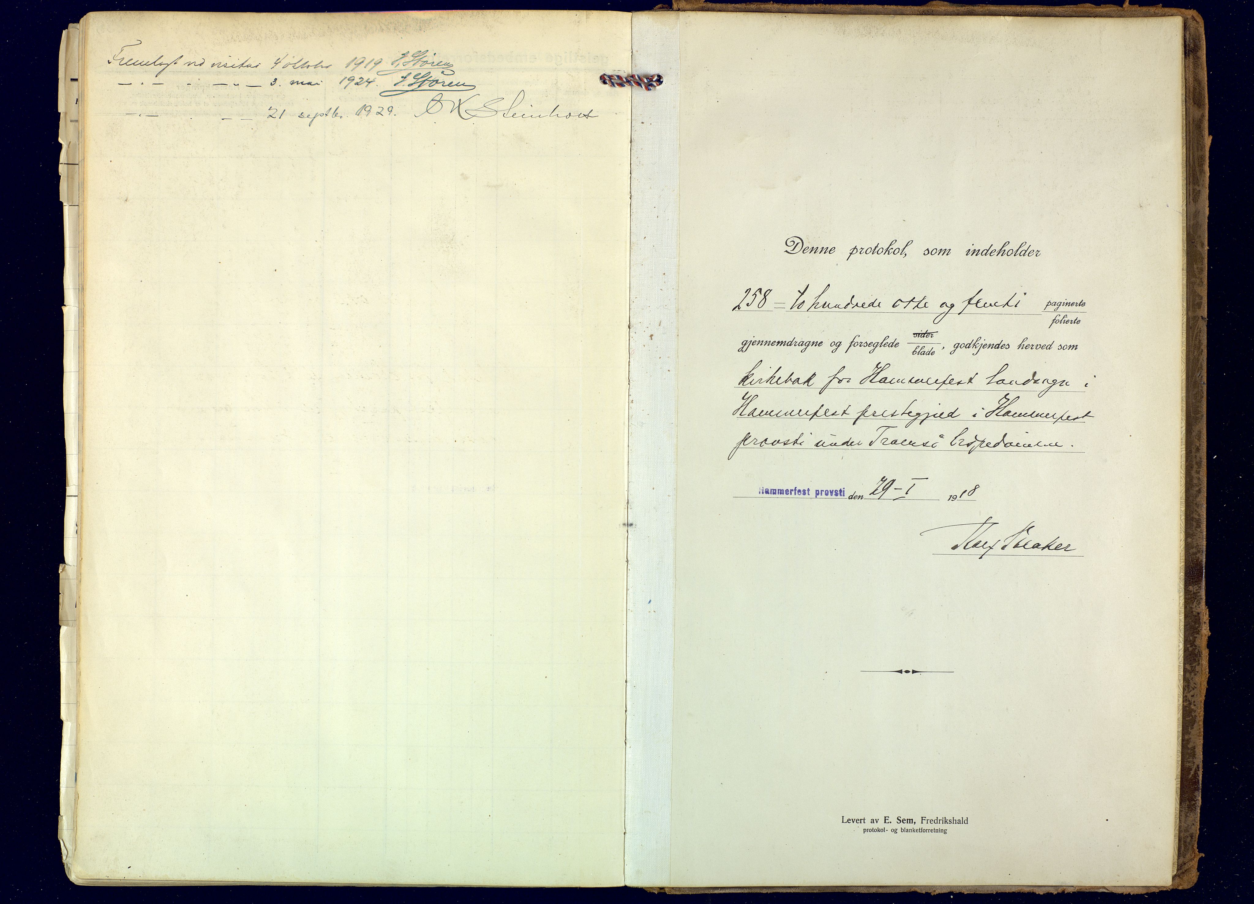 Hammerfest sokneprestkontor, SATØ/S-1347: Parish register (official) no. 18, 1918-1933