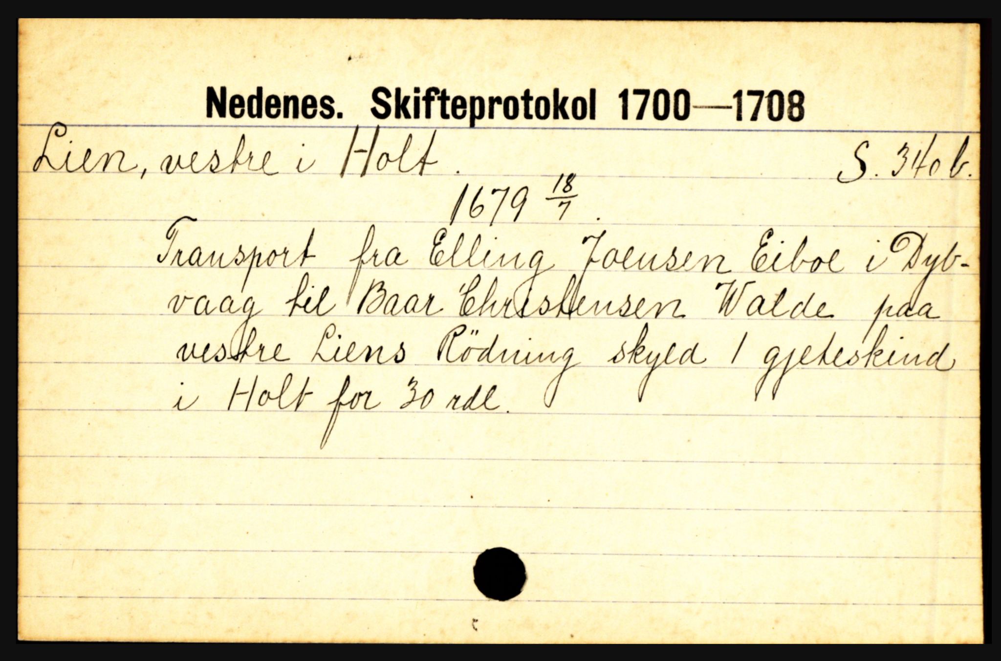 Nedenes sorenskriveri før 1824, AV/SAK-1221-0007/H, p. 17389