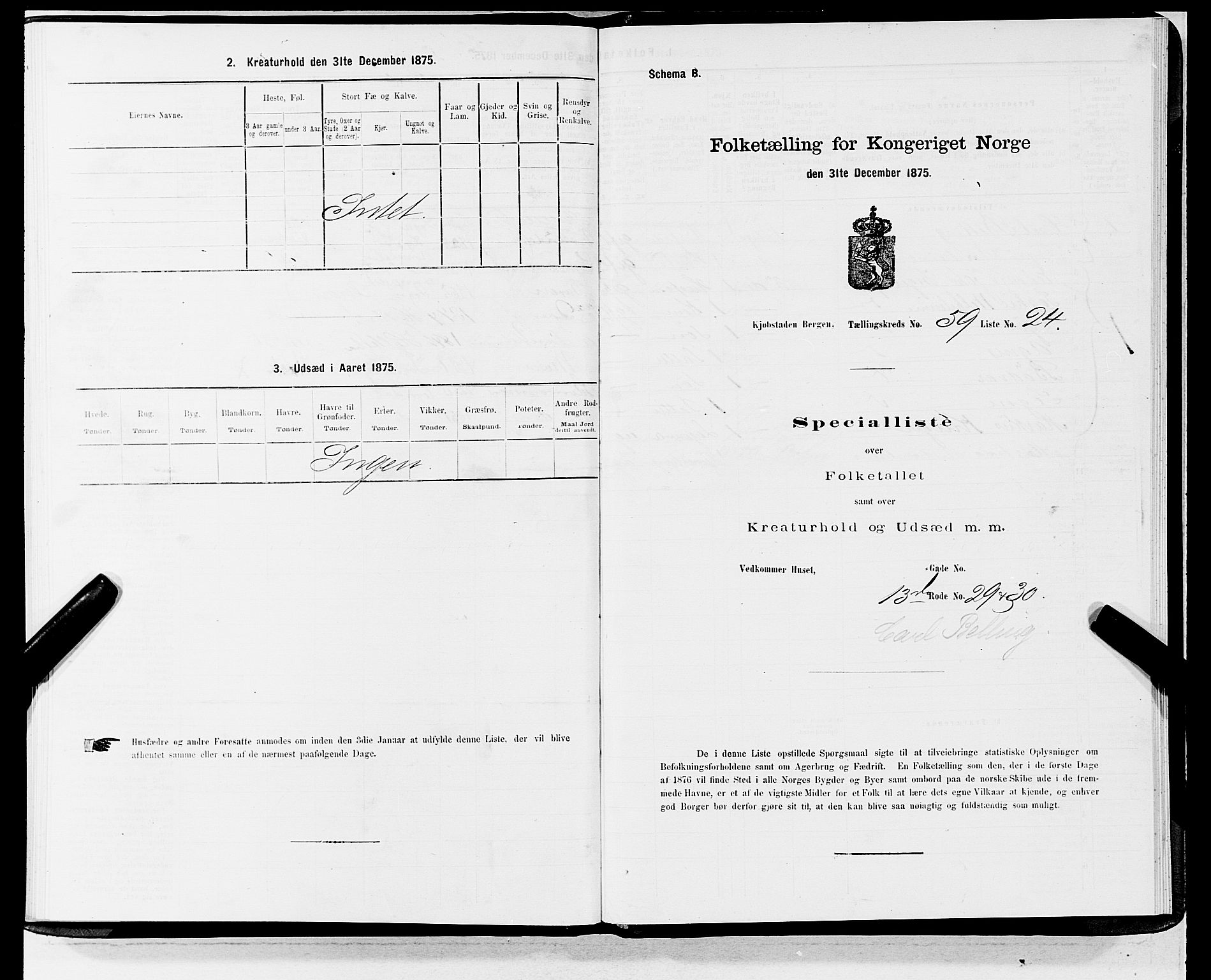 SAB, 1875 census for 1301 Bergen, 1875, p. 3170