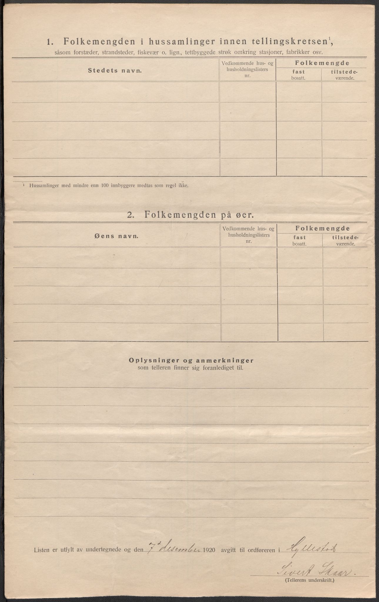 SAB, 1920 census for Hyllestad, 1920, p. 13