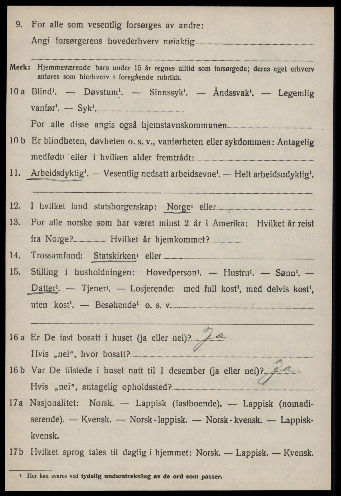 SAT, 1920 census for Hølonda, 1920, p. 604