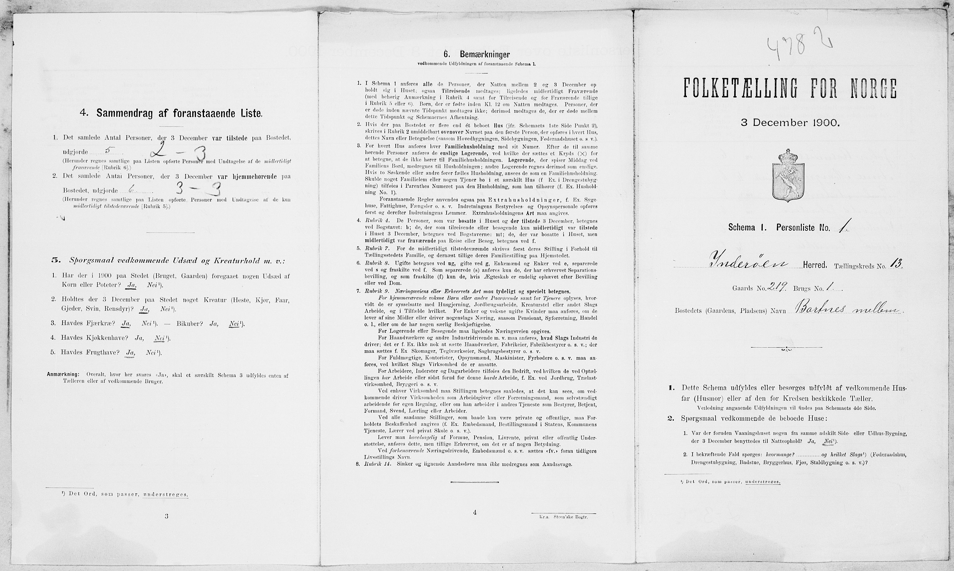 SAT, 1900 census for Inderøy, 1900, p. 1574