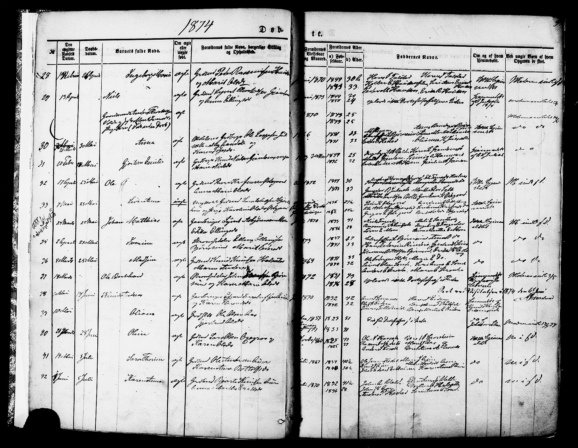 Ministerialprotokoller, klokkerbøker og fødselsregistre - Møre og Romsdal, SAT/A-1454/565/L0749: Parish register (official) no. 565A03, 1871-1886, p. 9