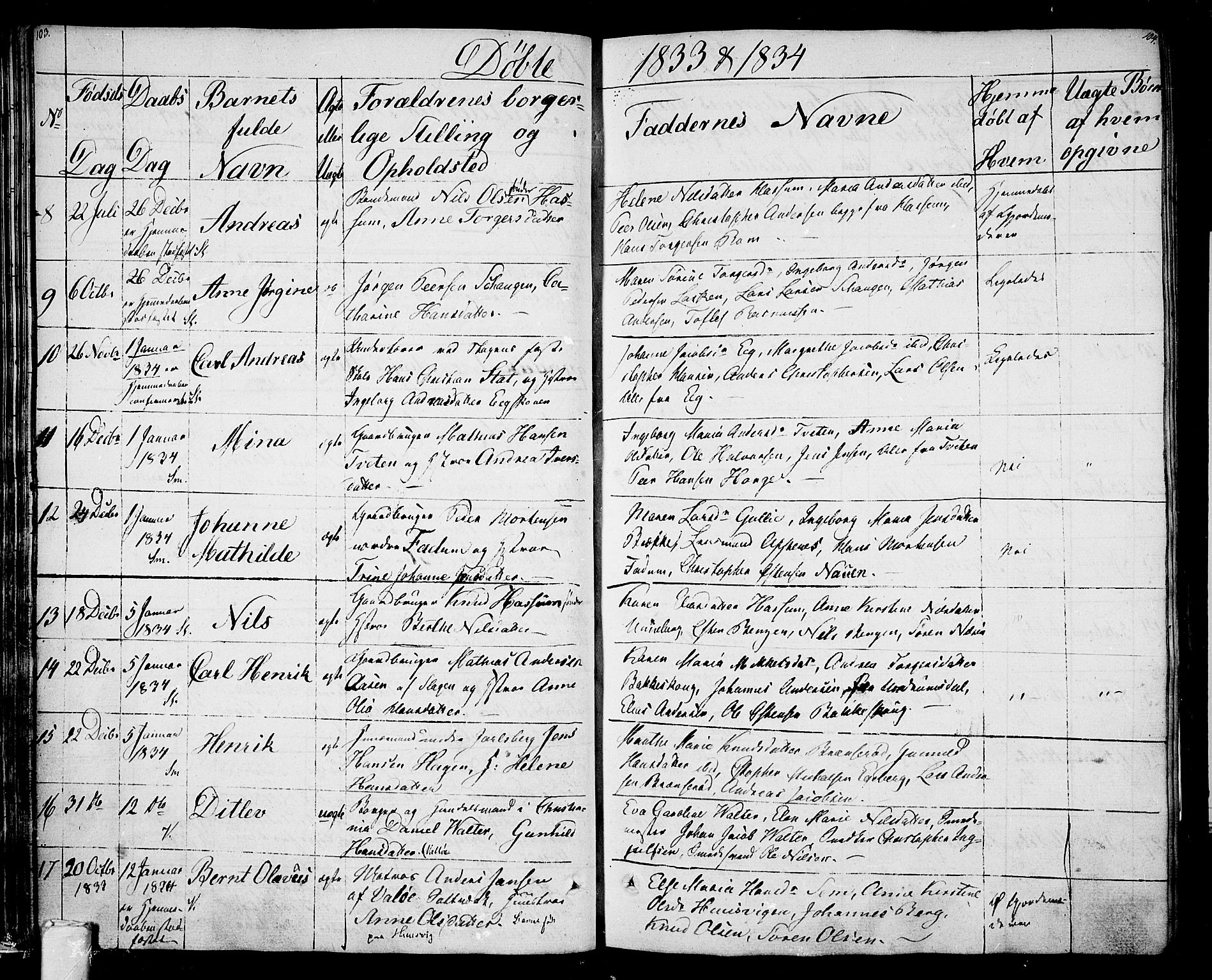 Sem kirkebøker, SAKO/A-5/F/Fa/L0005: Parish register (official) no. I 5, 1825-1842, p. 107-108