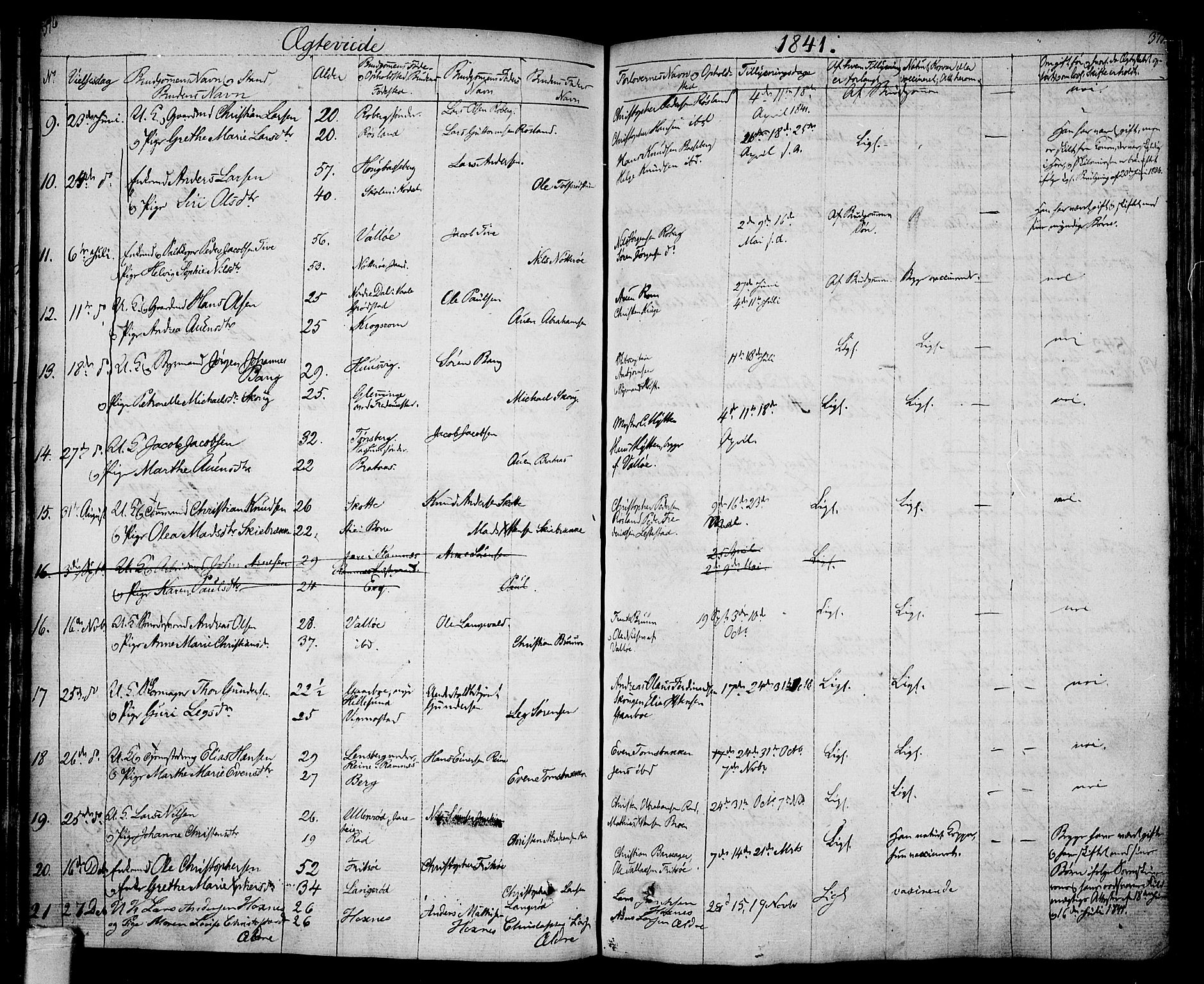 Sem kirkebøker, SAKO/A-5/F/Fa/L0005: Parish register (official) no. I 5, 1825-1842, p. 376-377