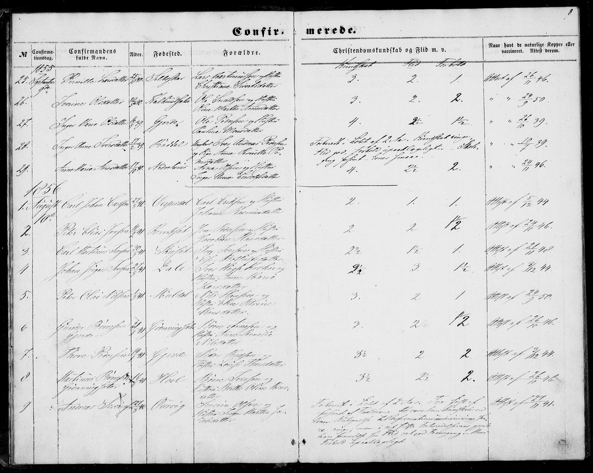 Ministerialprotokoller, klokkerbøker og fødselsregistre - Møre og Romsdal, SAT/A-1454/519/L0251: Parish register (official) no. 519A10, 1854-1868, p. 8