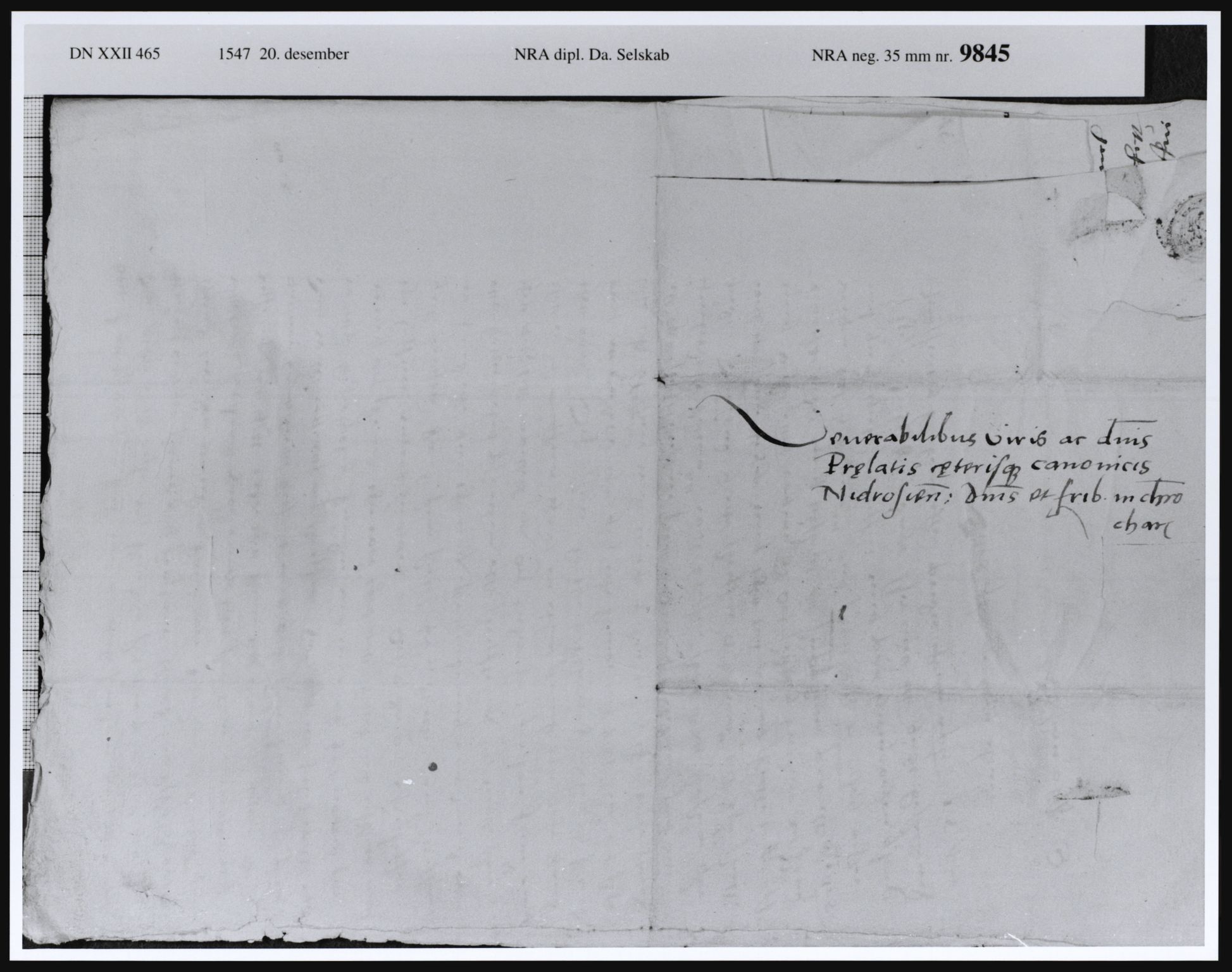 Riksarkivets diplomsamling, AV/RA-EA-5965/F09/L0001: Dokumenter, 1460-1568, p. 22