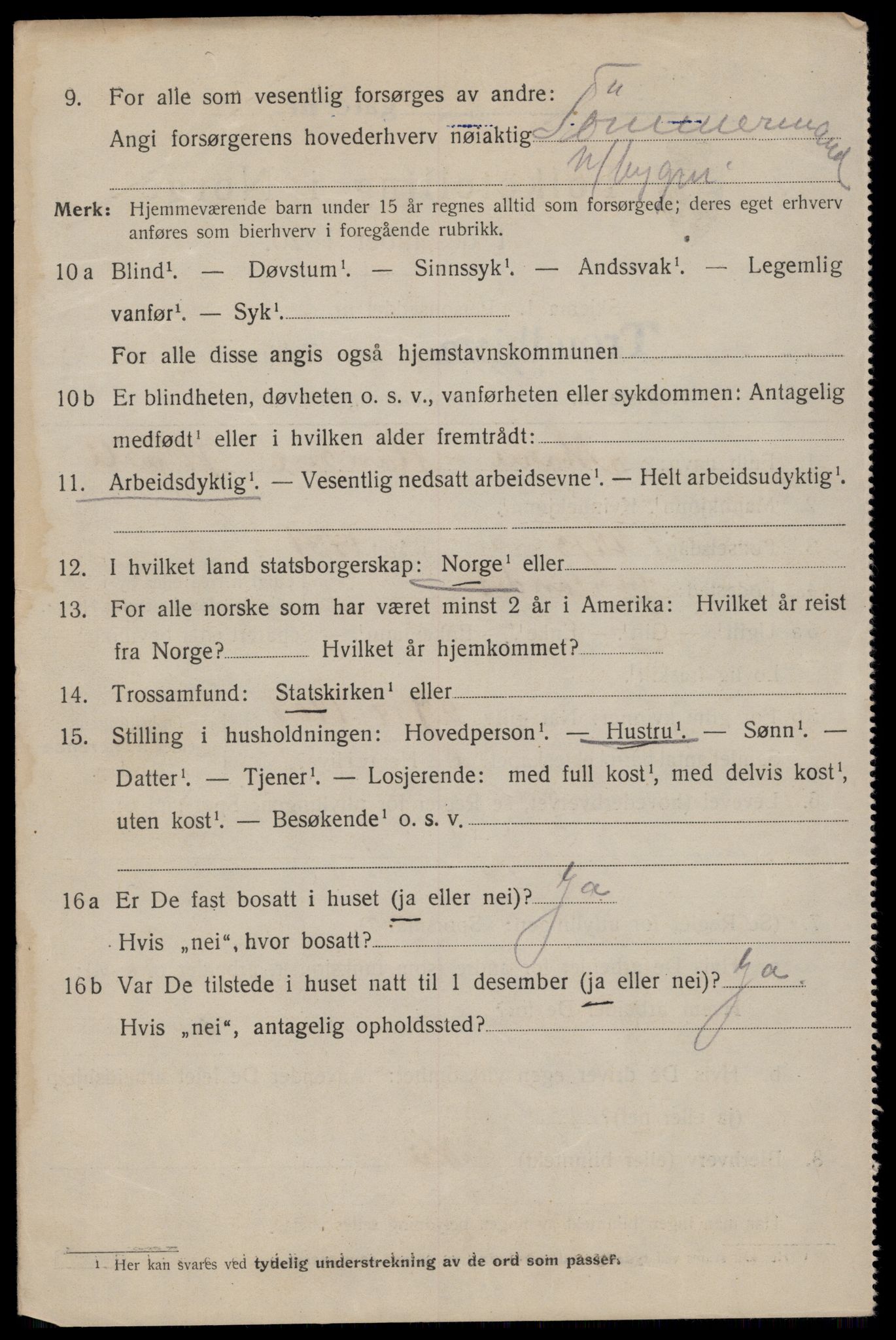 SAT, 1920 census for Trondheim, 1920, p. 61029