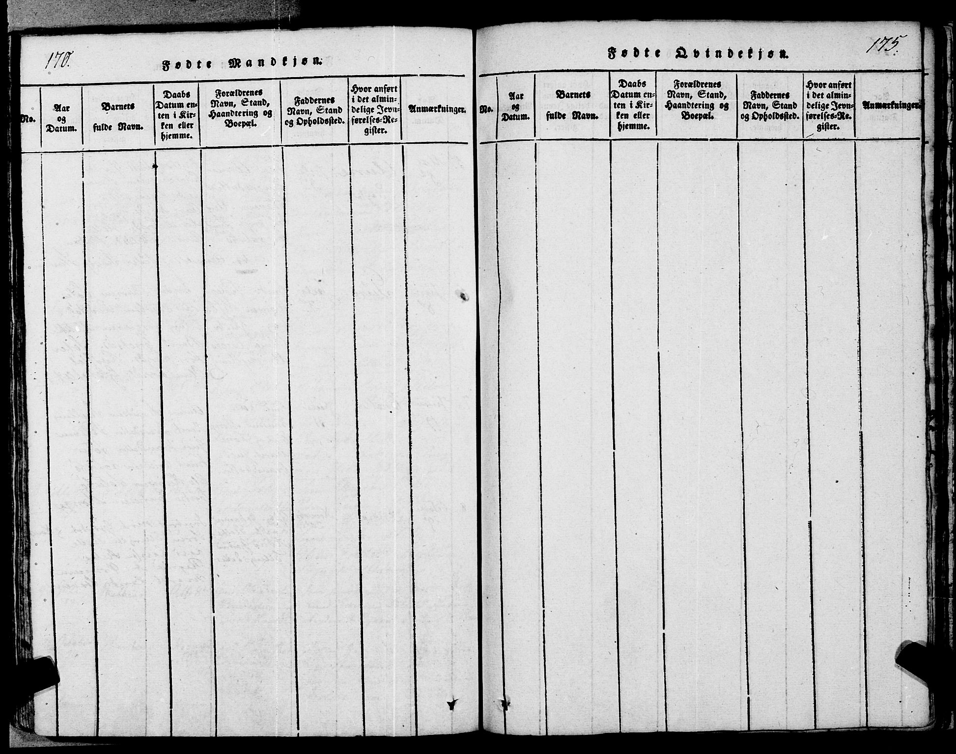 Ministerialprotokoller, klokkerbøker og fødselsregistre - Møre og Romsdal, SAT/A-1454/546/L0593: Parish register (official) no. 546A01, 1818-1853, p. 174-175