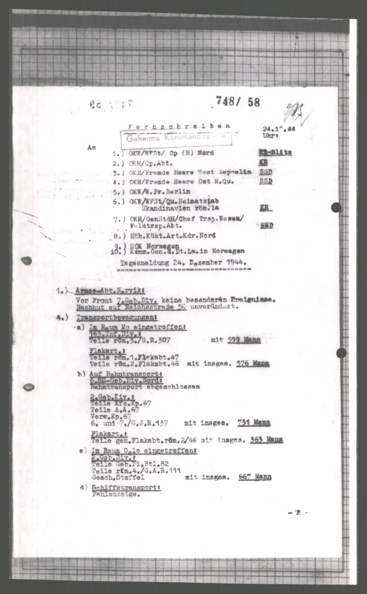 Forsvarets Overkommando. 2 kontor. Arkiv 11.4. Spredte tyske arkivsaker, AV/RA-RAFA-7031/D/Dar/Dara/L0005: Krigsdagbøker for 20. Gebirgs-Armee-Oberkommando (AOK 20), 1942-1944, p. 471