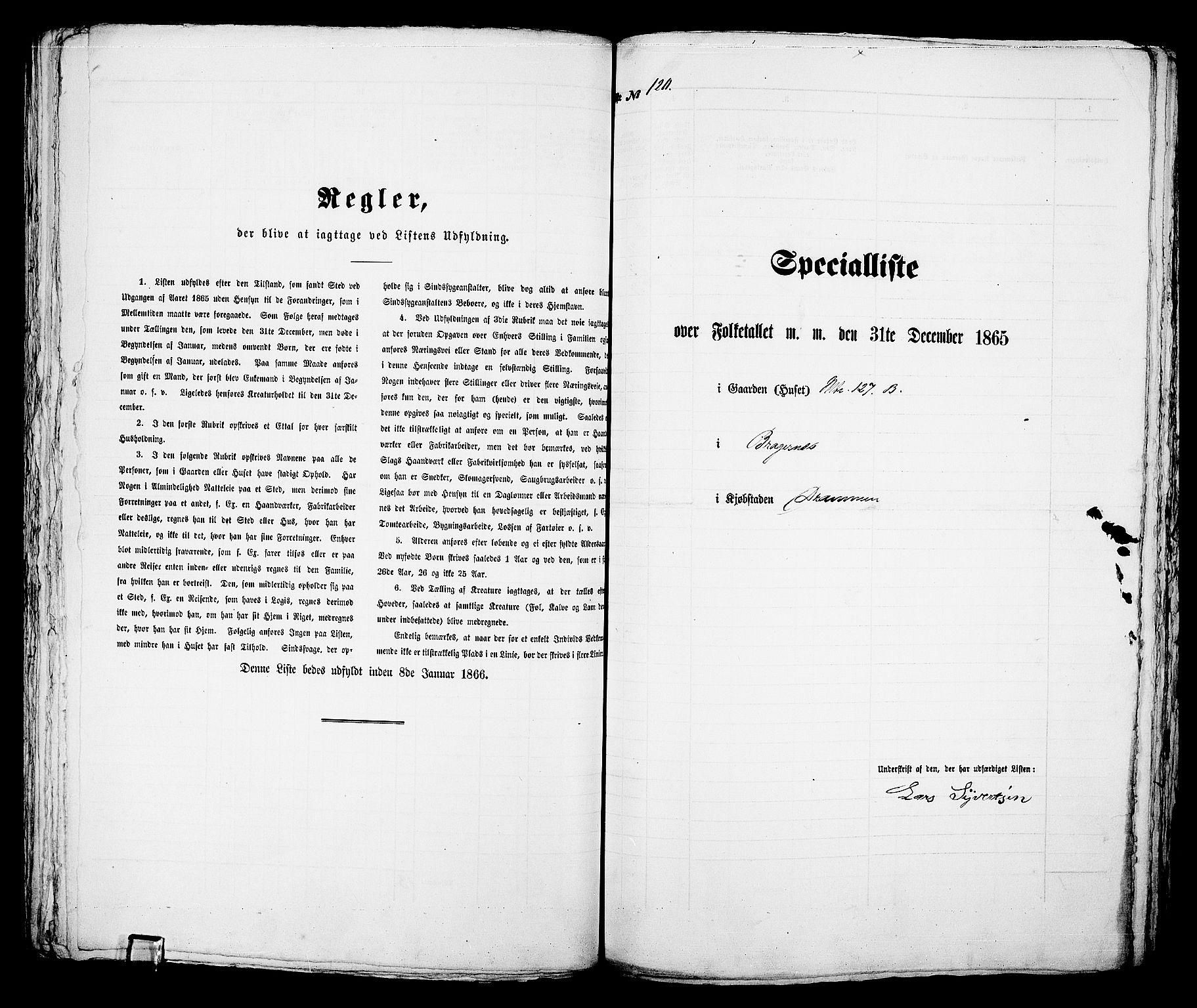 RA, 1865 census for Bragernes in Drammen, 1865, p. 259