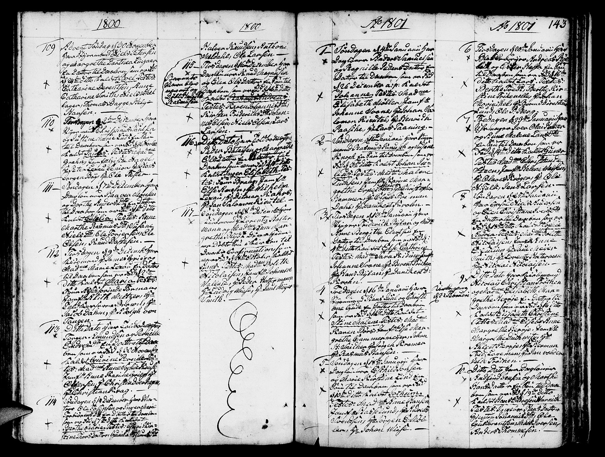 Nykirken Sokneprestembete, AV/SAB-A-77101/H/Haa/L0005: Parish register (official) no. A 5, 1775-1808, p. 143