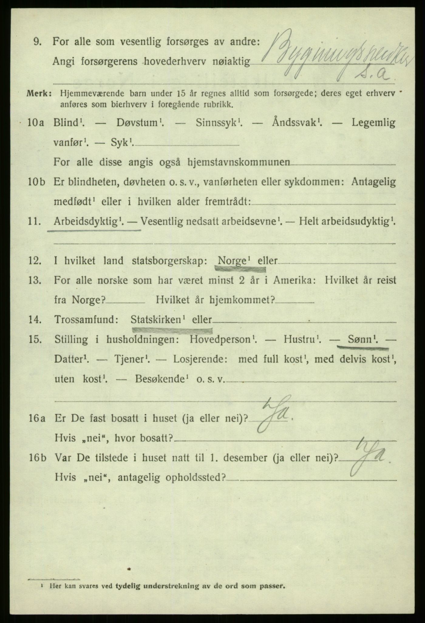 SAB, 1920 census for Eid, 1920, p. 5107