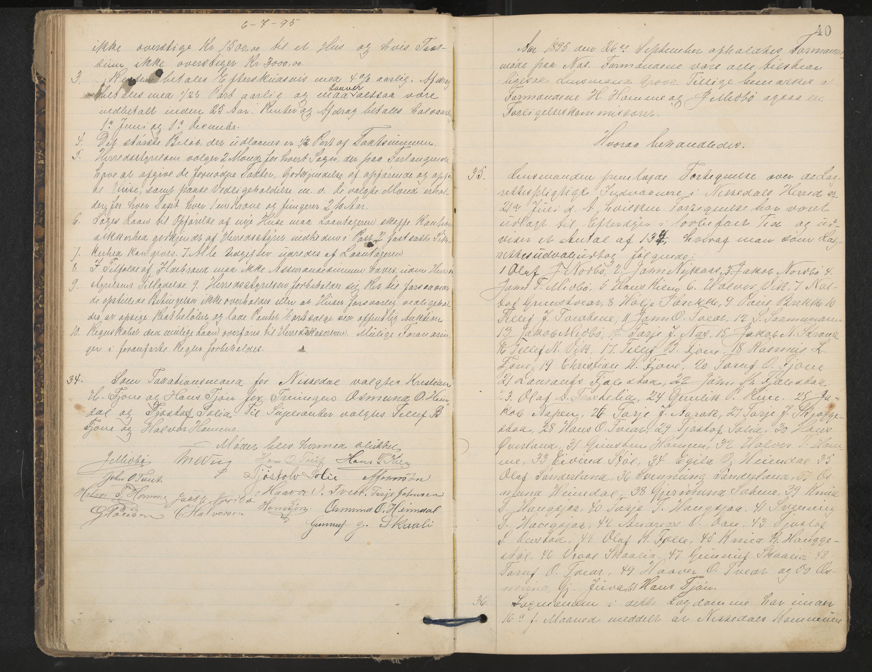 Nissedal formannskap og sentraladministrasjon, IKAK/0830021-1/A/L0003: Møtebok, 1892-1904, p. 40