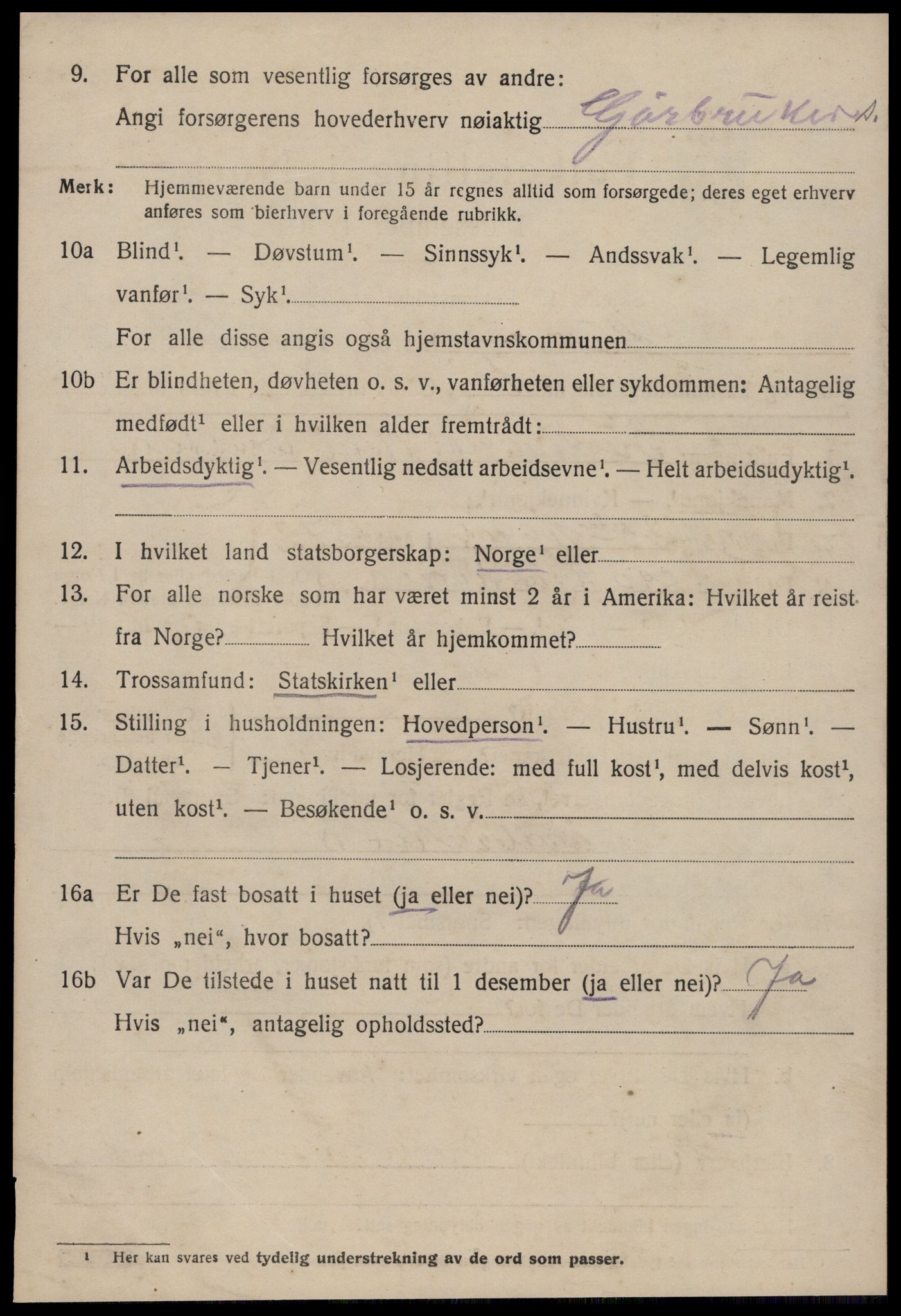 SAT, 1920 census for Aukra, 1920, p. 4840