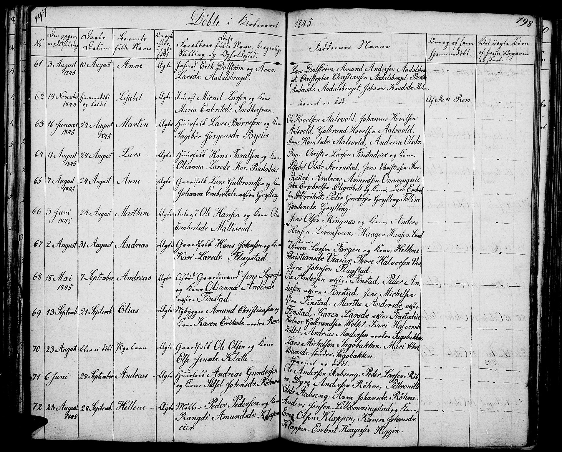 Løten prestekontor, AV/SAH-PREST-022/L/La/L0002: Parish register (copy) no. 2, 1832-1850, p. 197-198