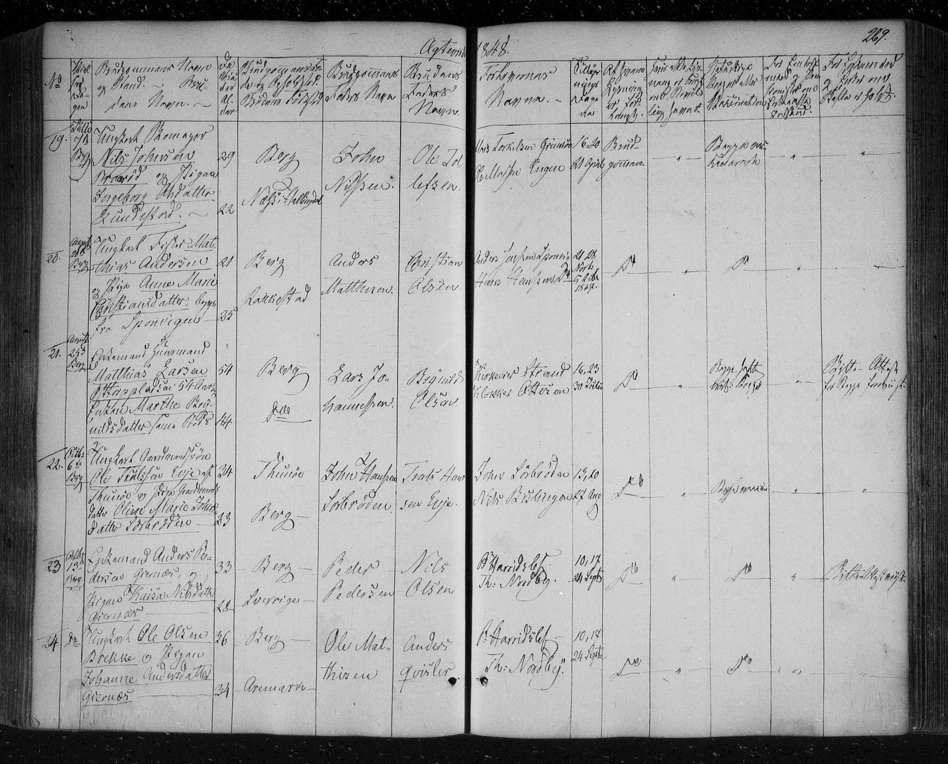 Berg prestekontor Kirkebøker, AV/SAO-A-10902/F/Fa/L0004: Parish register (official) no. I 4, 1843-1860, p. 269