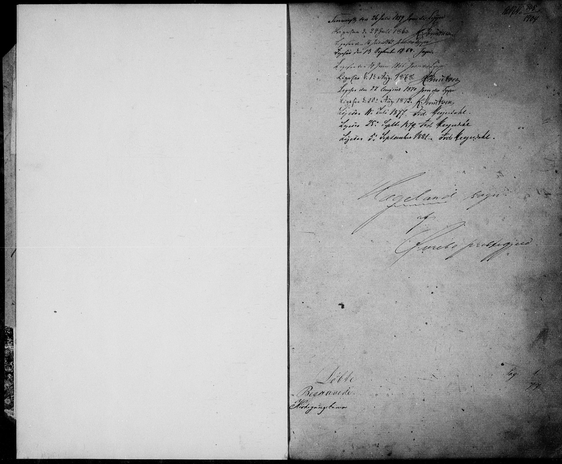 Vennesla sokneprestkontor, SAK/1111-0045/Fb/Fba/L0002: Parish register (copy) no. B 2, 1859-1889