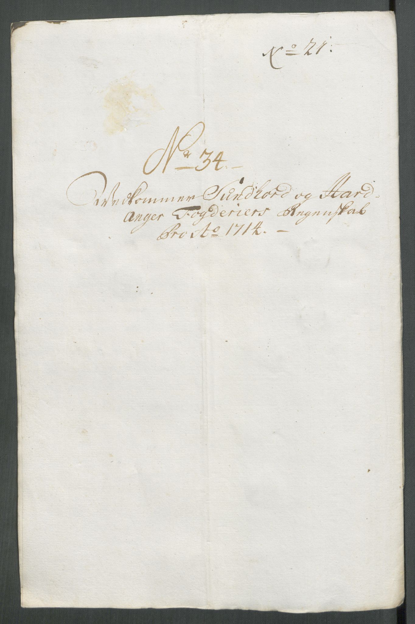 Rentekammeret inntil 1814, Reviderte regnskaper, Fogderegnskap, RA/EA-4092/R48/L2990: Fogderegnskap Sunnhordland og Hardanger, 1714, p. 271