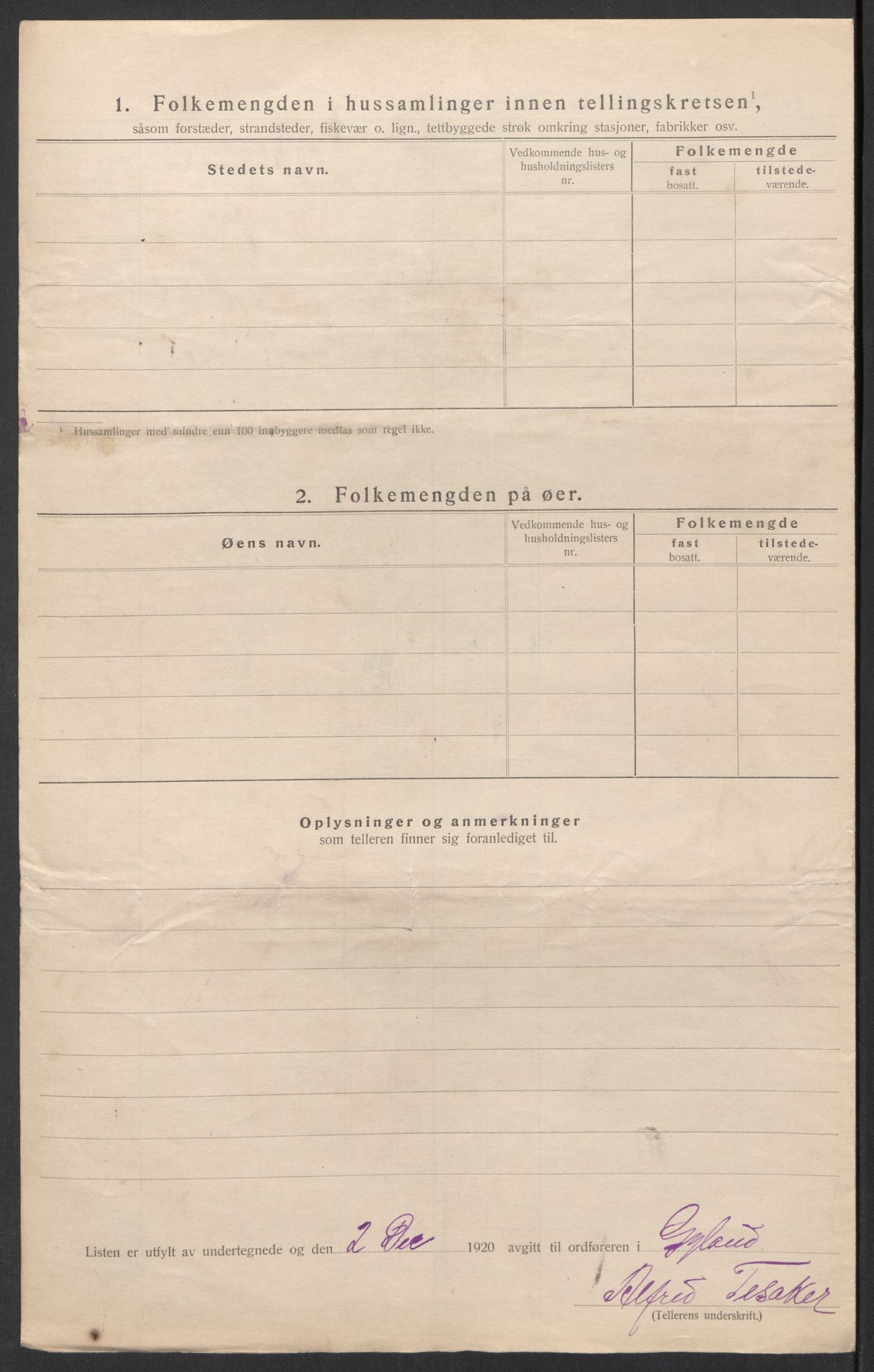 SAK, 1920 census for Gyland, 1920, p. 32