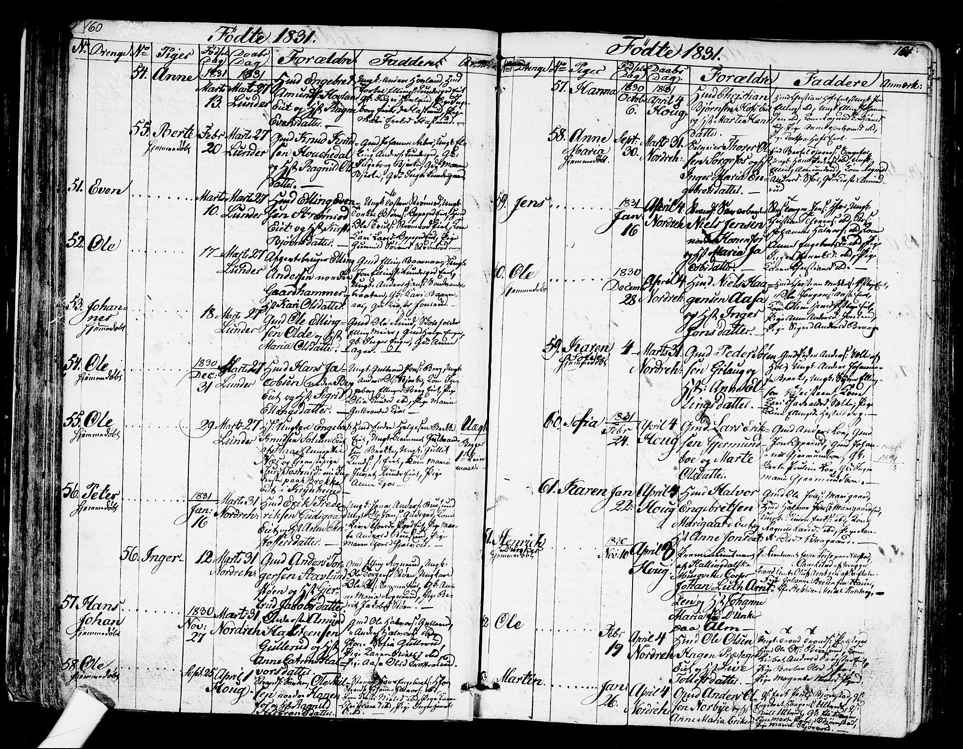 Norderhov kirkebøker, AV/SAKO-A-237/G/Ga/L0004: Parish register (copy) no. I 4, 1824-1849, p. 160-161