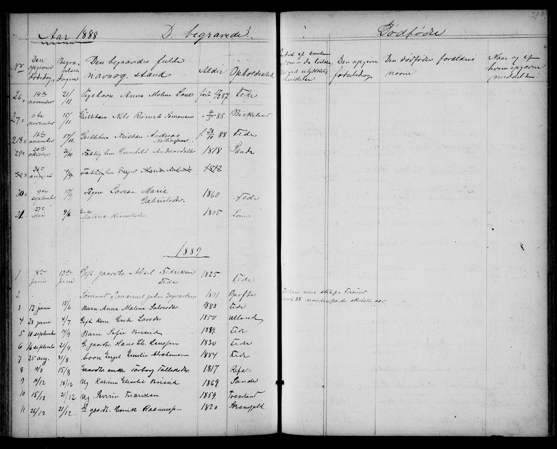 Kvinesdal sokneprestkontor, AV/SAK-1111-0026/F/Fb/Fba/L0003: Parish register (copy) no. B 3, 1858-1893, p. 243