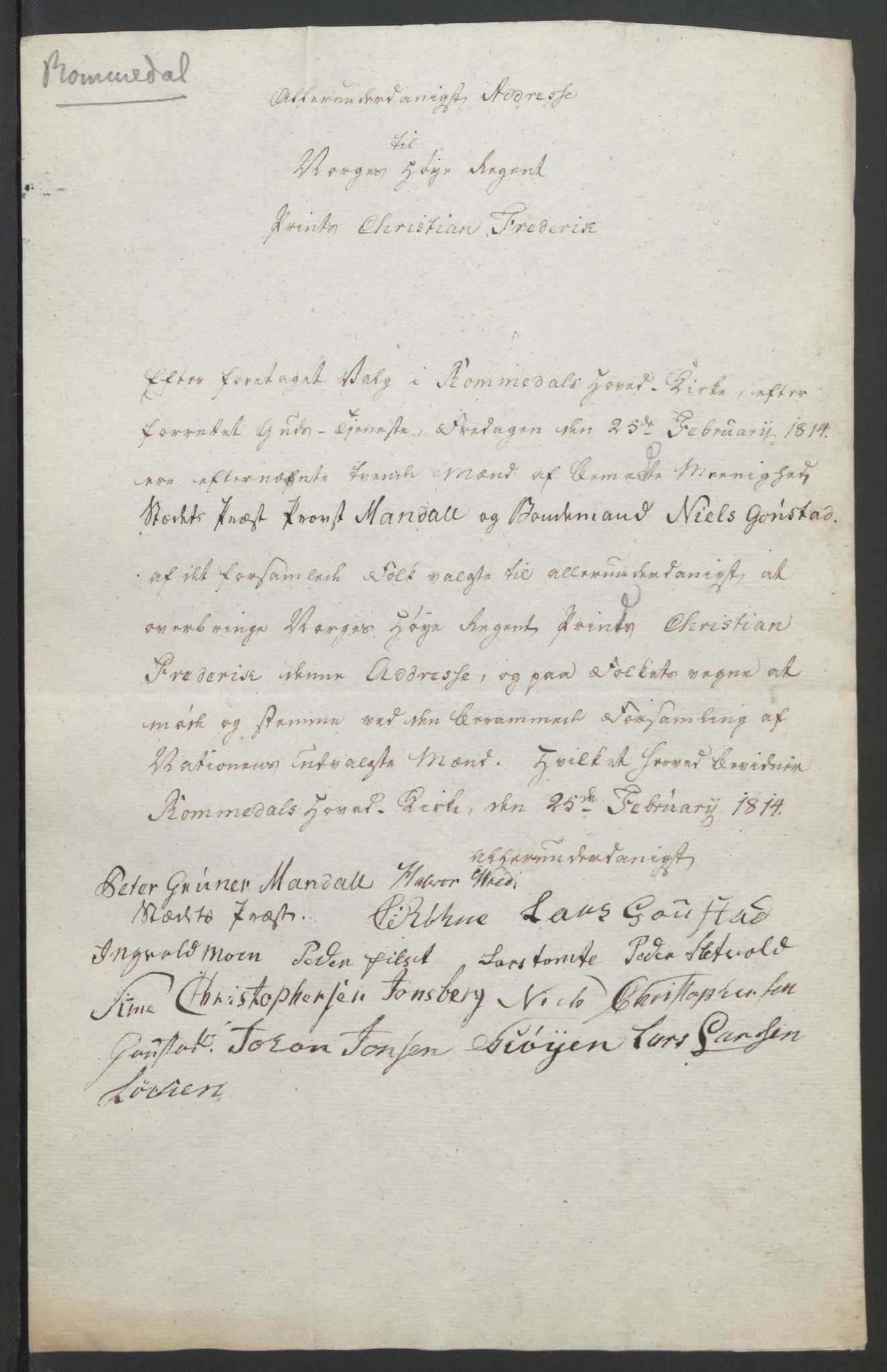 Statsrådssekretariatet, RA/S-1001/D/Db/L0007: Fullmakter for Eidsvollsrepresentantene i 1814. , 1814, p. 237