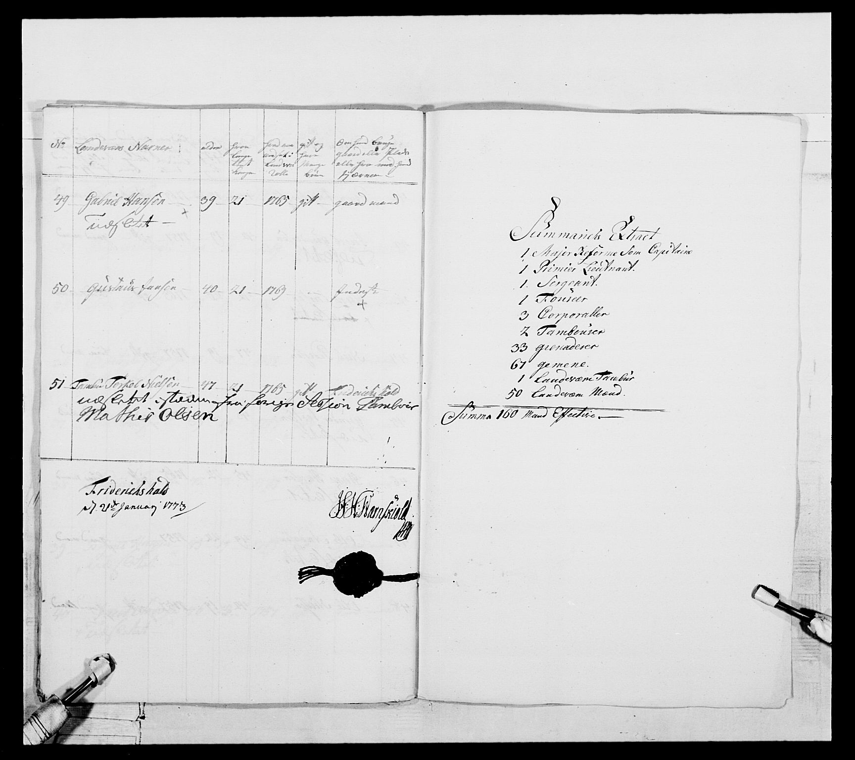 Generalitets- og kommissariatskollegiet, Det kongelige norske kommissariatskollegium, AV/RA-EA-5420/E/Eh/L0051: 1. Smålenske nasjonale infanteriregiment, 1759-1773, p. 319