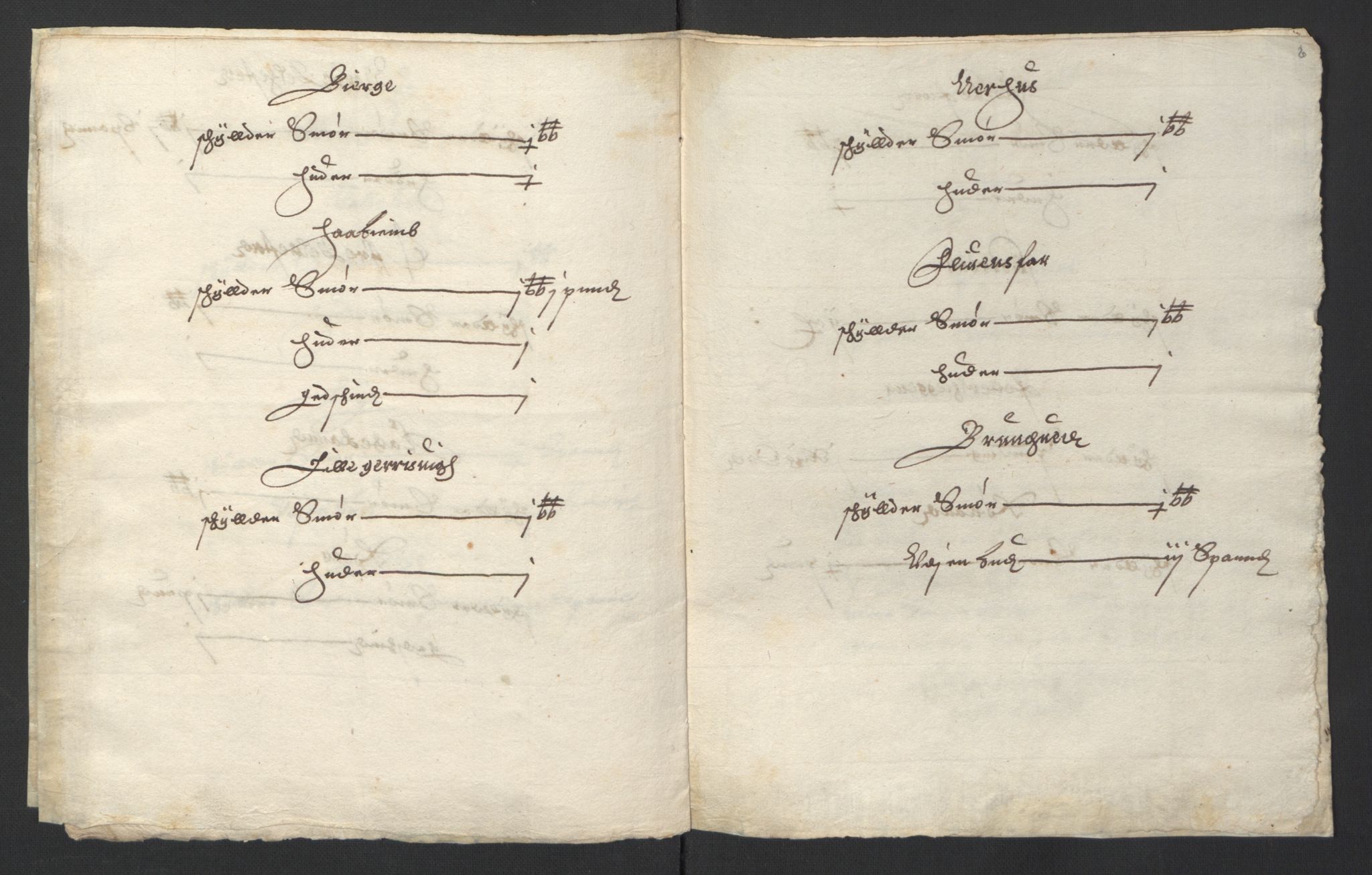 Stattholderembetet 1572-1771, AV/RA-EA-2870/Ek/L0007/0001: Jordebøker til utlikning av rosstjeneste 1624-1626: / Adelsjordebøker, 1624-1625, p. 190