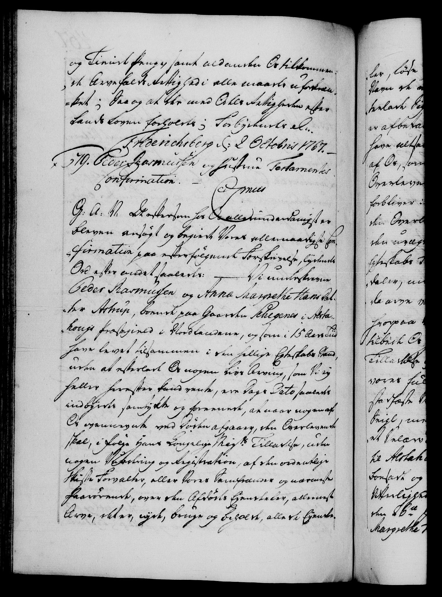 Danske Kanselli 1572-1799, AV/RA-EA-3023/F/Fc/Fca/Fcaa/L0043: Norske registre, 1766-1768, p. 467b