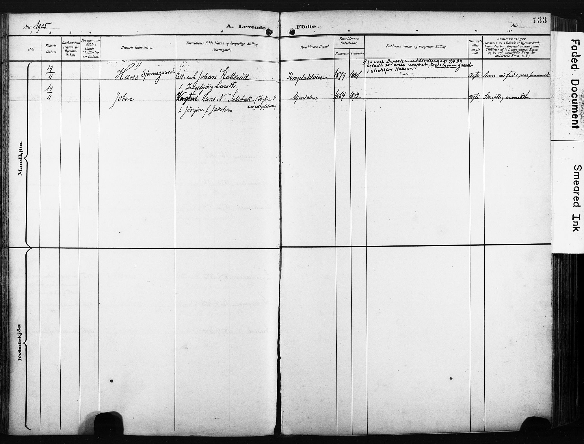 Nedre Eiker kirkebøker, AV/SAKO-A-612/F/Fa/L0005: Parish register (official) no. 5, 1898-1905, p. 133