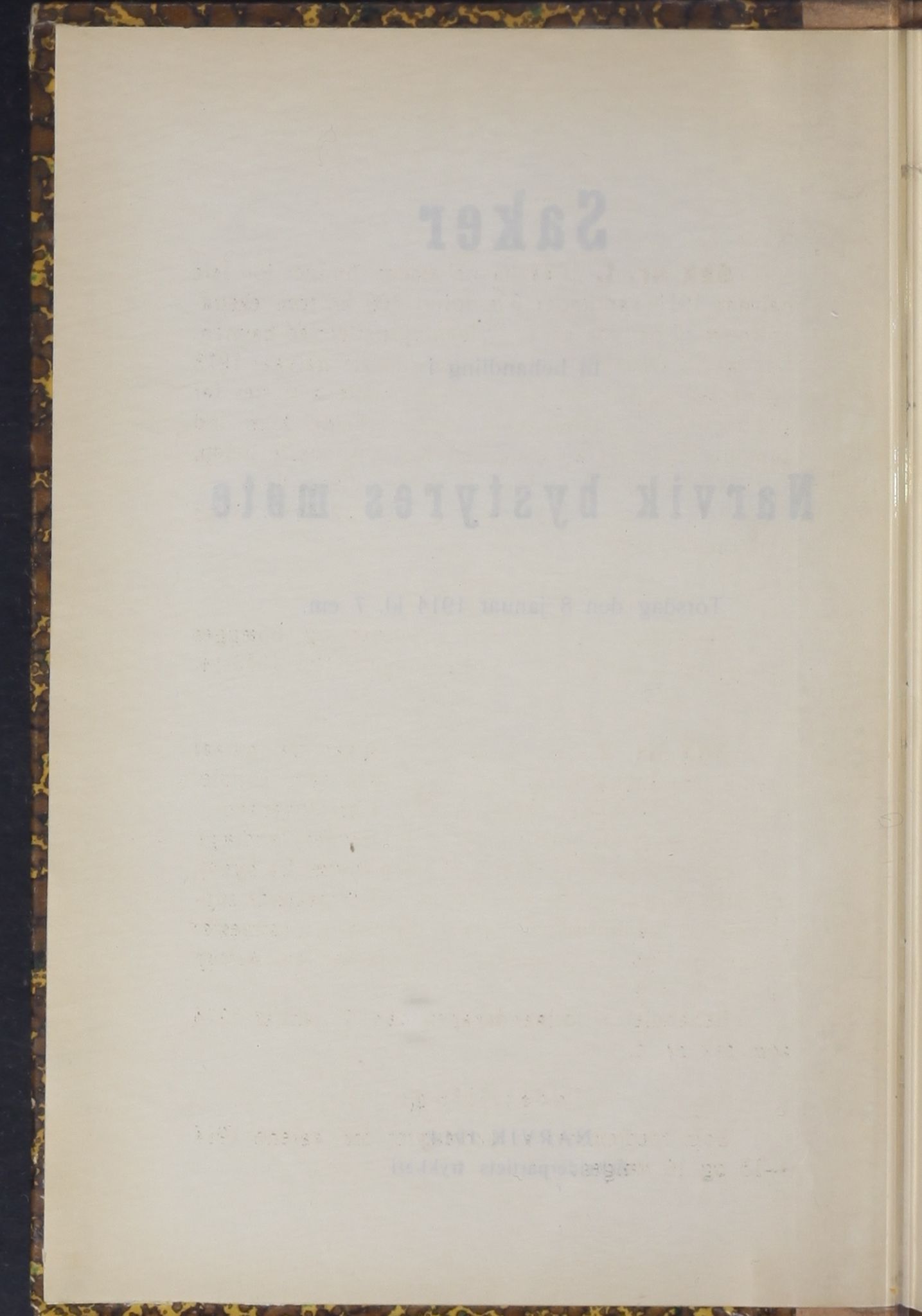 Narvik kommune. Formannskap , AIN/K-18050.150/A/Ab/L0004: Møtebok, 1914