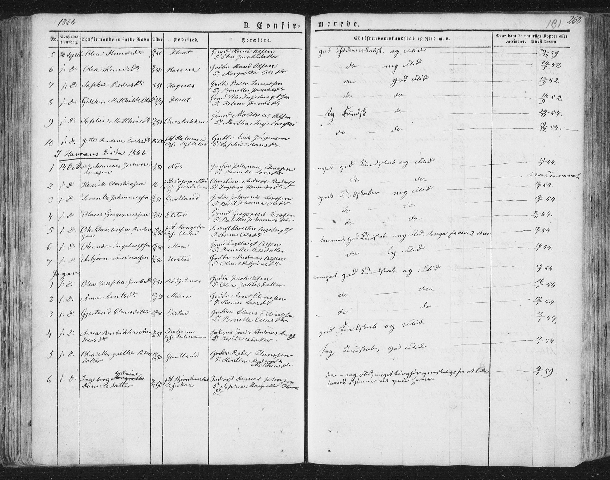 Ministerialprotokoller, klokkerbøker og fødselsregistre - Nord-Trøndelag, SAT/A-1458/758/L0513: Parish register (official) no. 758A02 /1, 1839-1868, p. 131