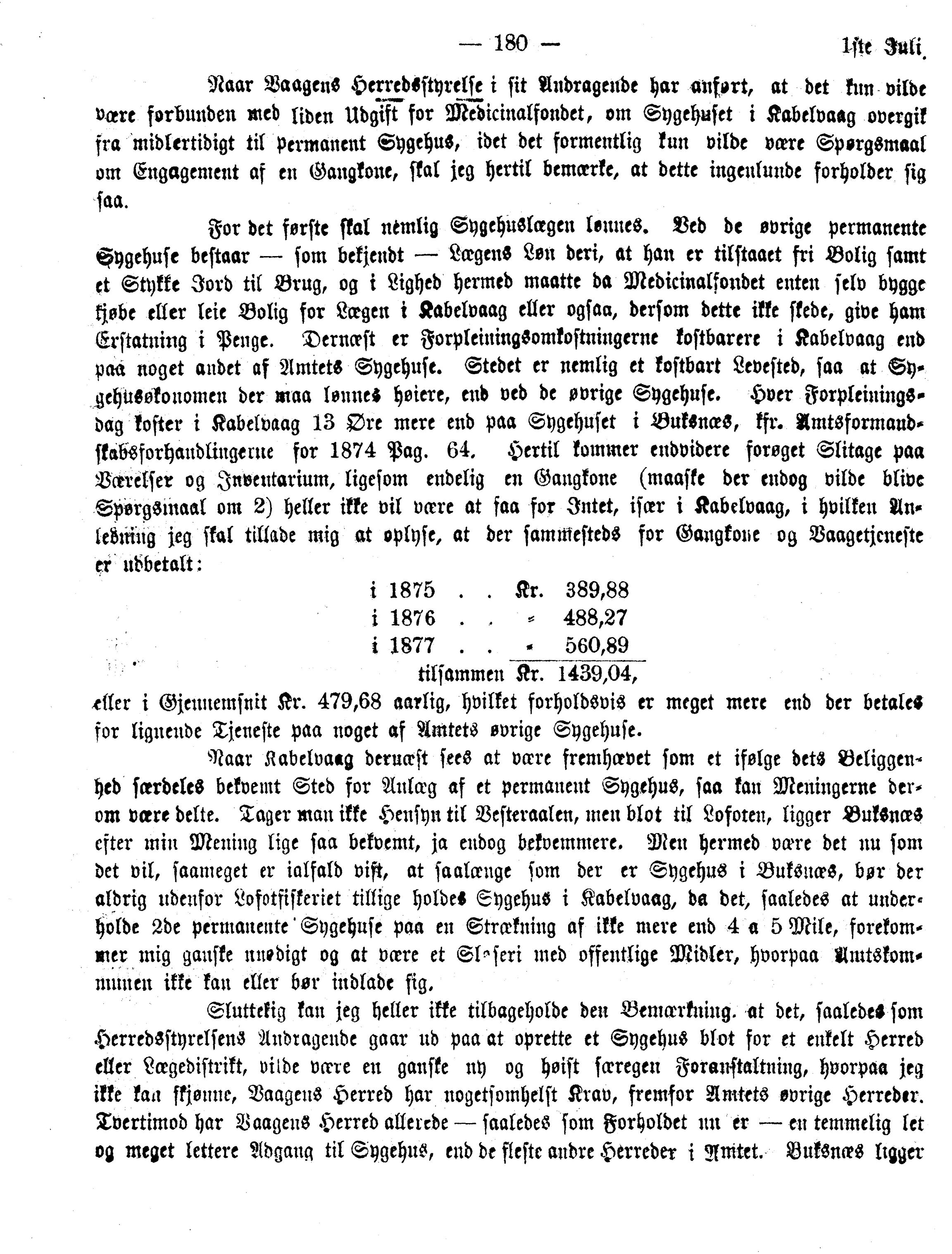 Nordland Fylkeskommune. Fylkestinget, AIN/NFK-17/176/A/Ac/L0010: Fylkestingsforhandlinger 1874-1880, 1874-1880