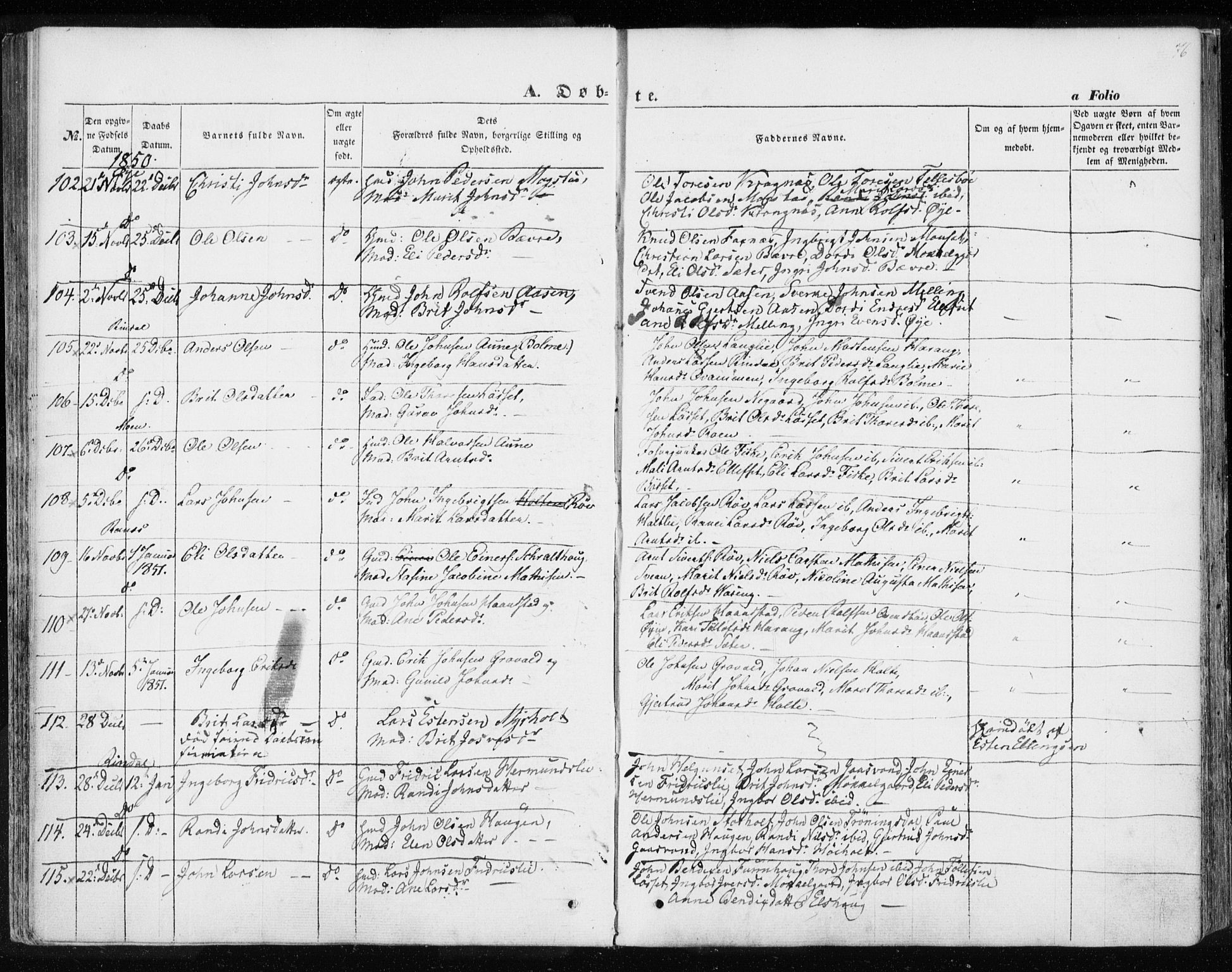 Ministerialprotokoller, klokkerbøker og fødselsregistre - Møre og Romsdal, SAT/A-1454/595/L1043: Parish register (official) no. 595A05, 1843-1851, p. 76