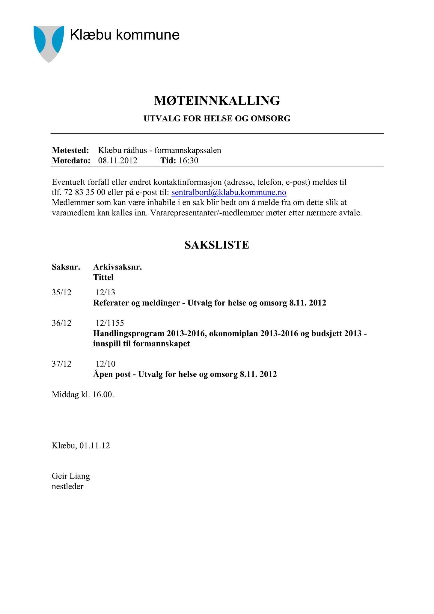 Klæbu Kommune, TRKO/KK/05-UOm/L003: Utvalg for omsorg - Møtedokumenter, 2012, p. 460