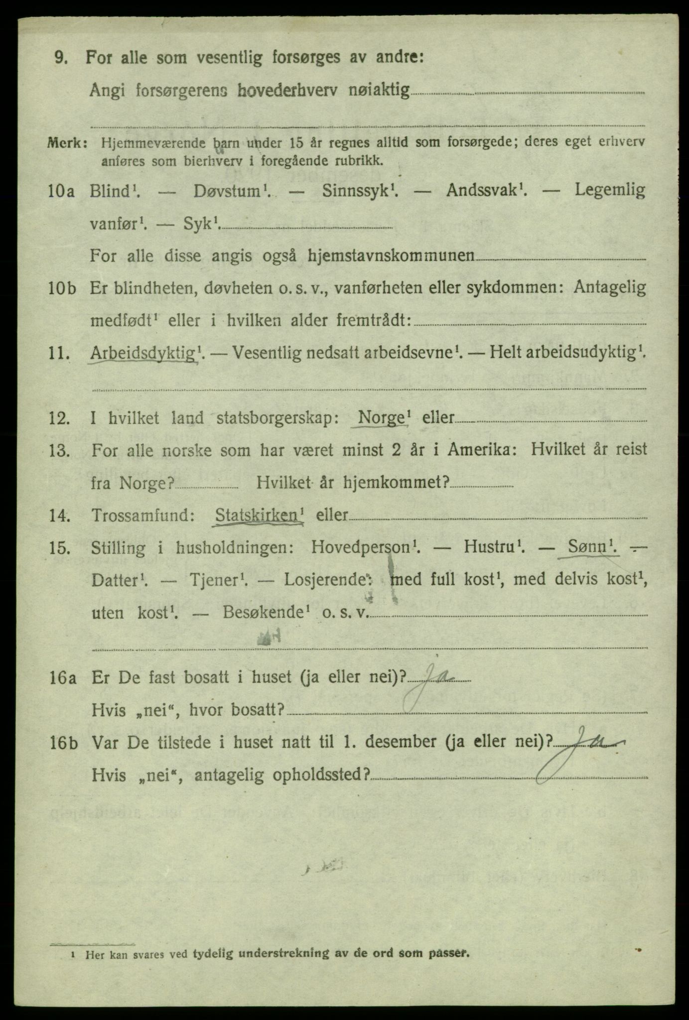 SAB, 1920 census for Jondal, 1920, p. 1753