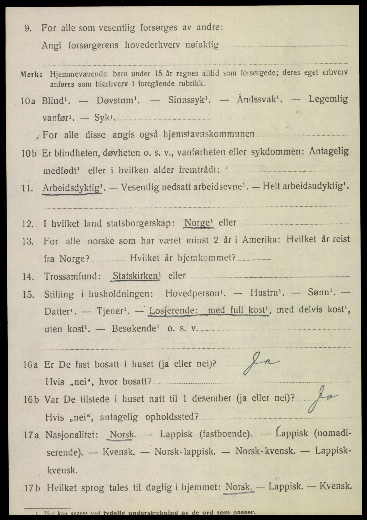 SAT, 1920 census for Alstahaug, 1920, p. 3256